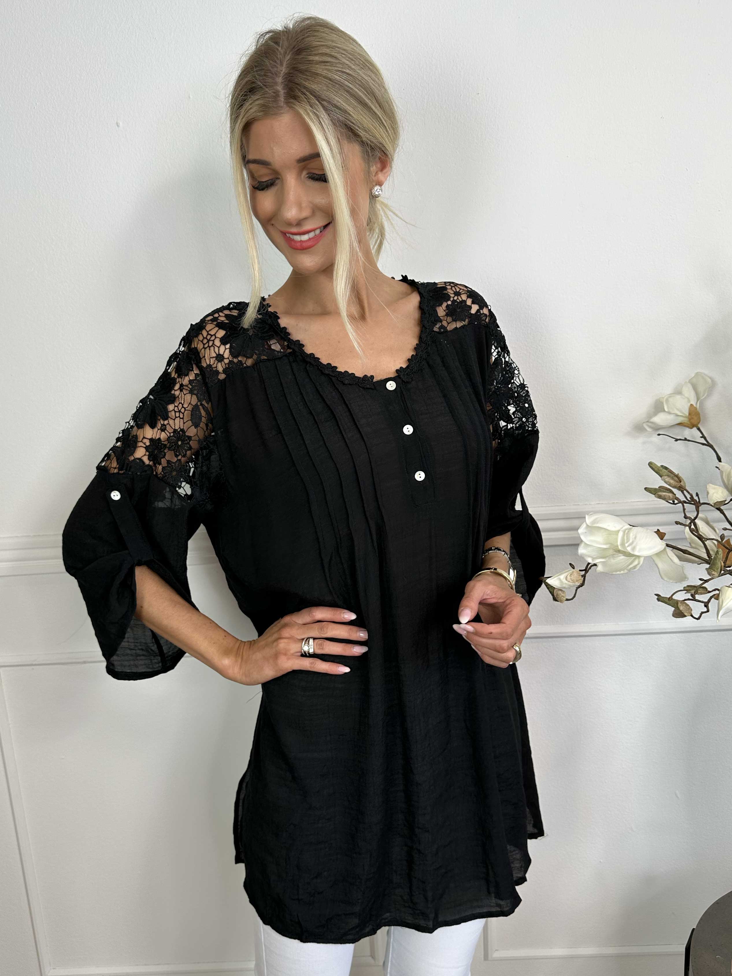 Juliette - Tunika i bomuldsblanding med broderinger