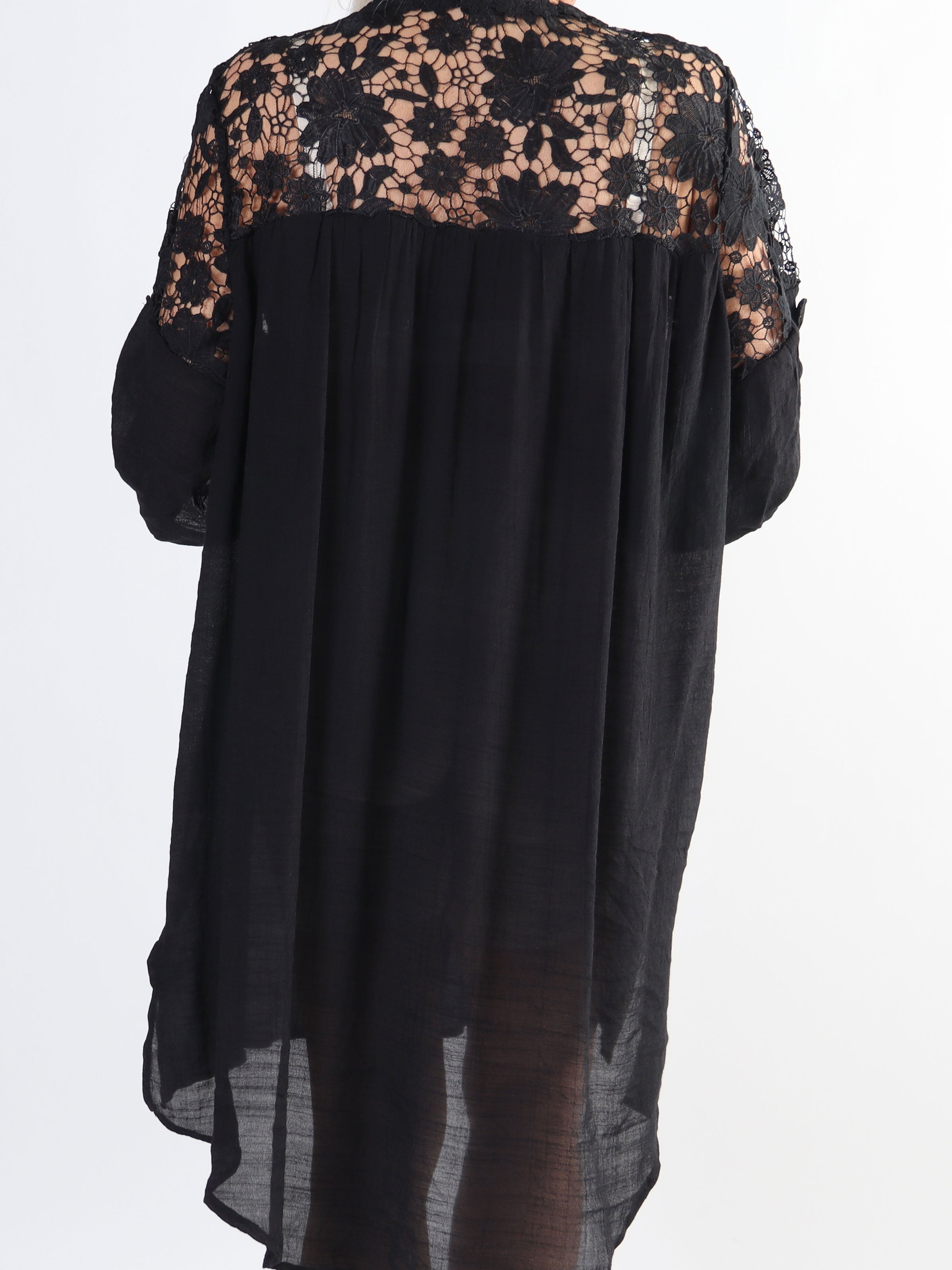 Juliette - Plus size tunika i bomuldsblanding med broderinger