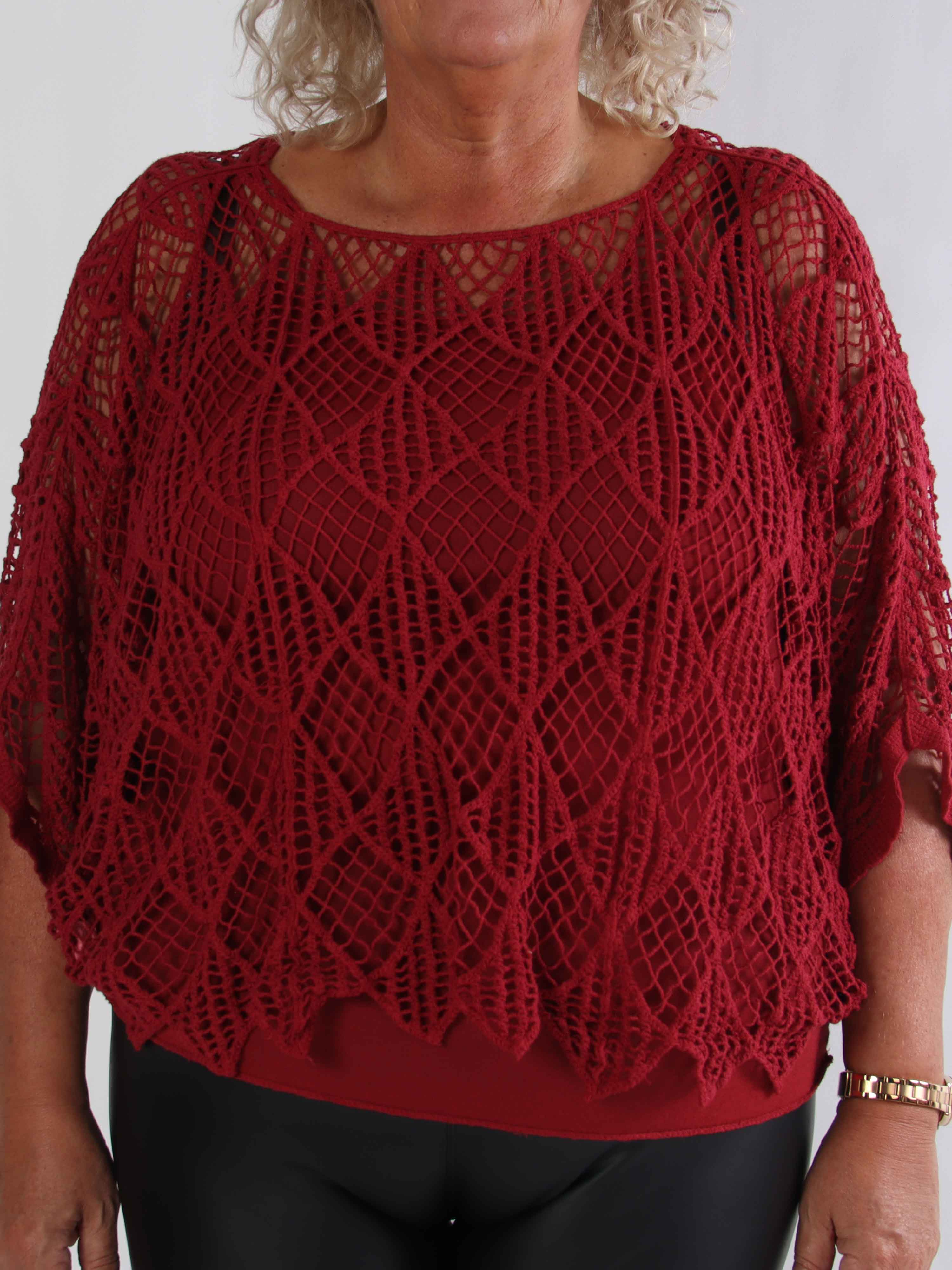 Kari - Hæklet plus size tunika med top i bomuld