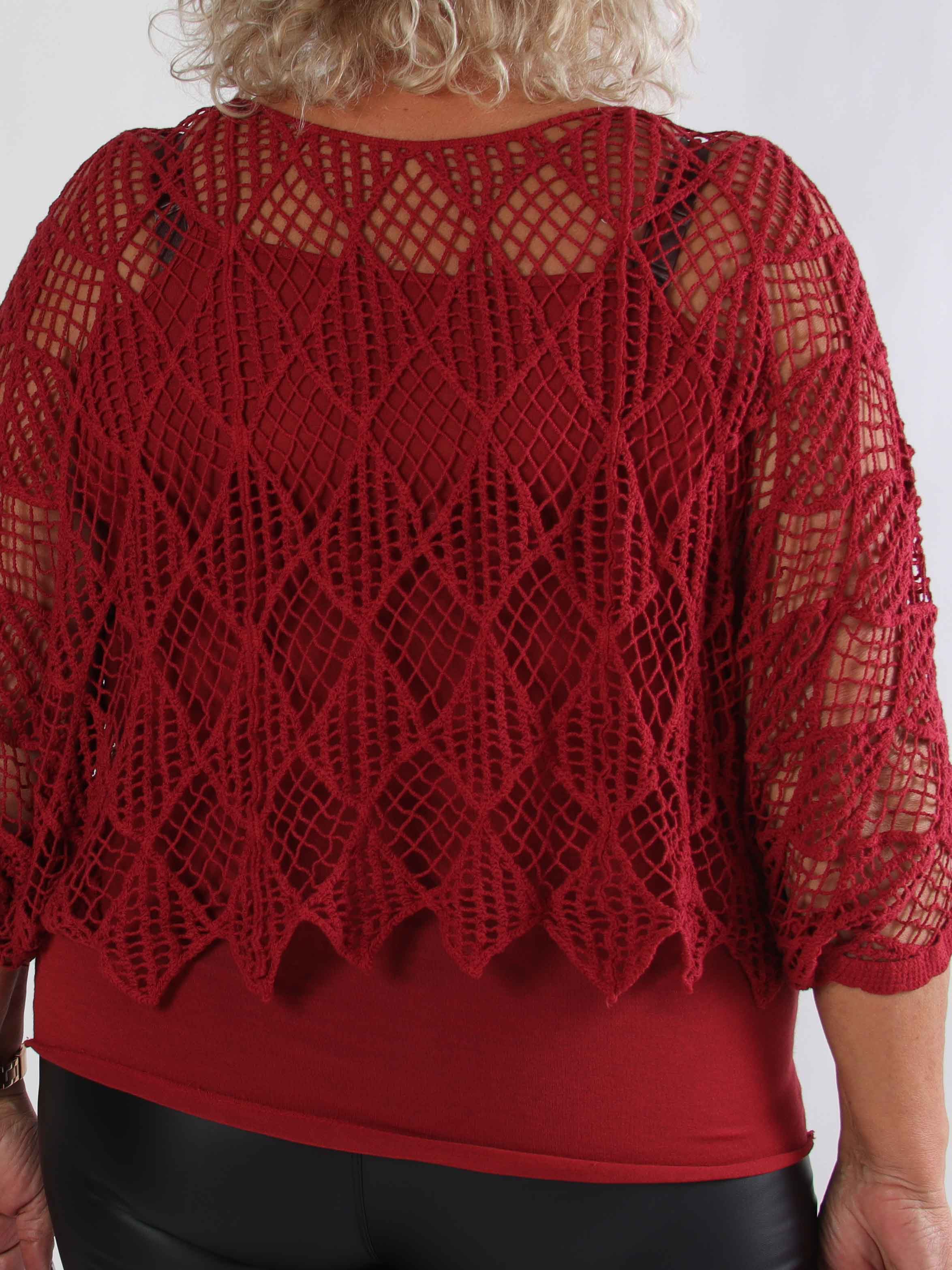 Kari - Hæklet plus size tunika med top i bomuld