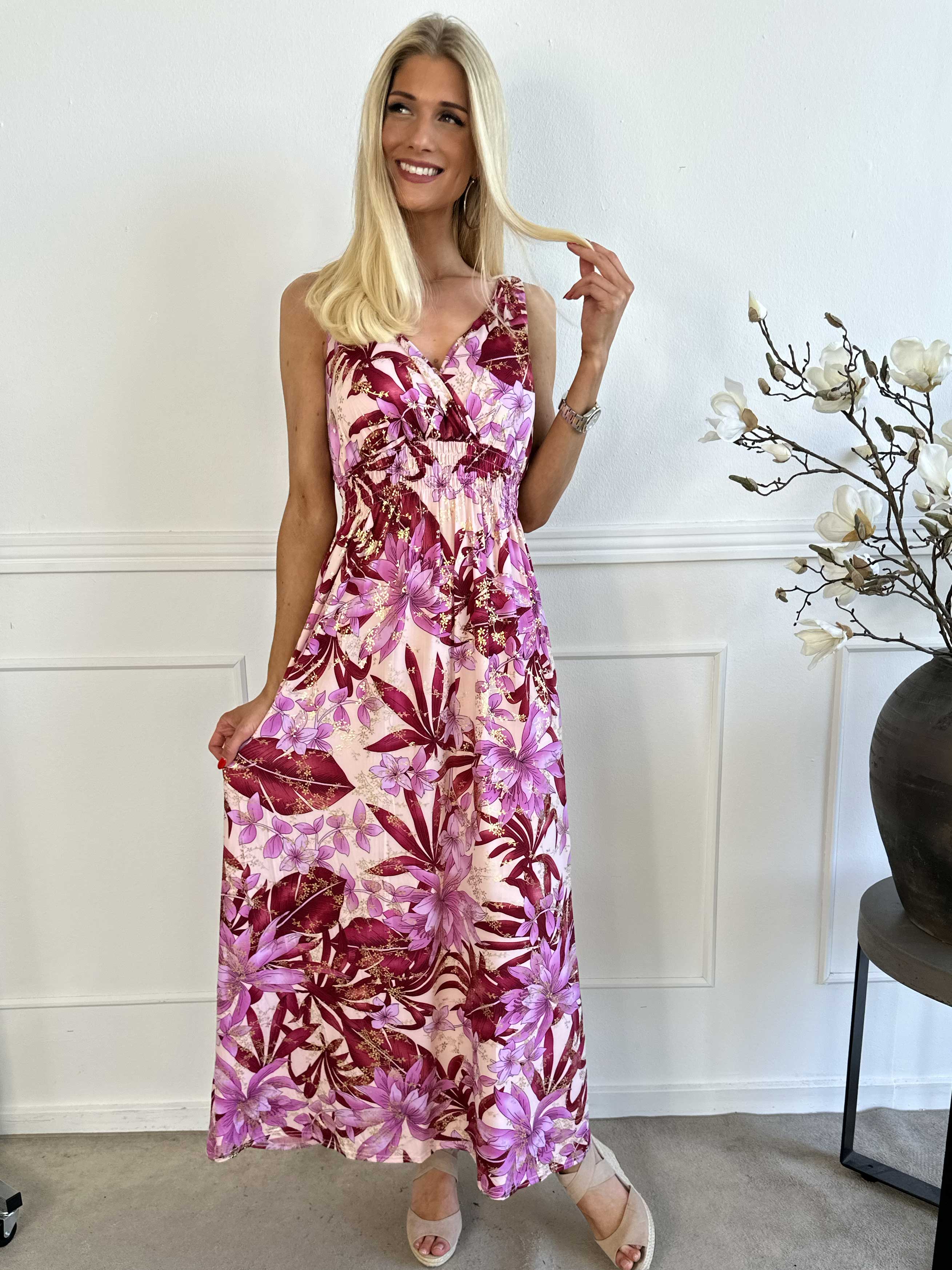 Kenza Gold - Stropkjole i elastisk stof