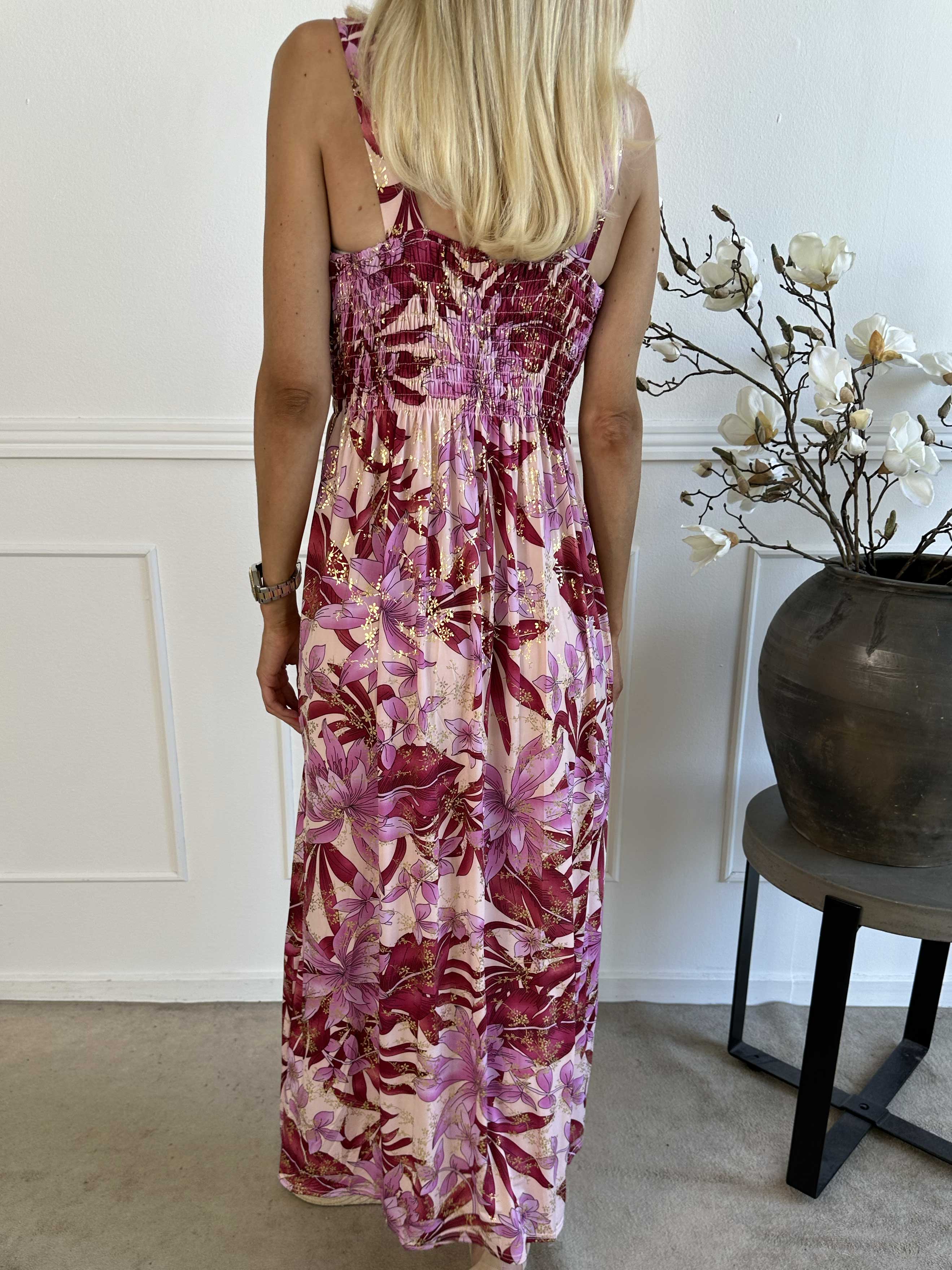 Kenza Gold - Stropkjole i elastisk stof