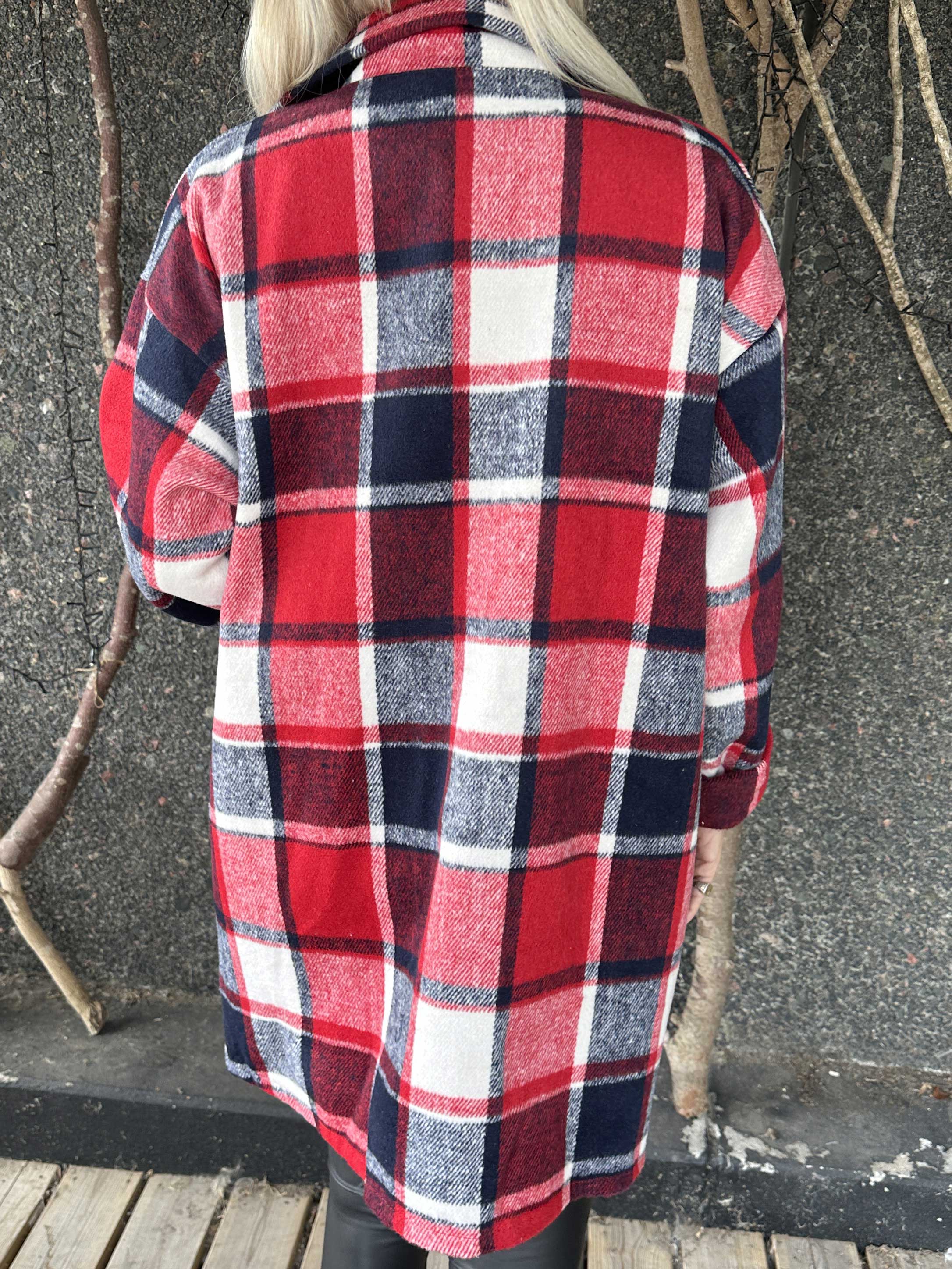 Lagos - Blød ternet skjortejakke i viskose