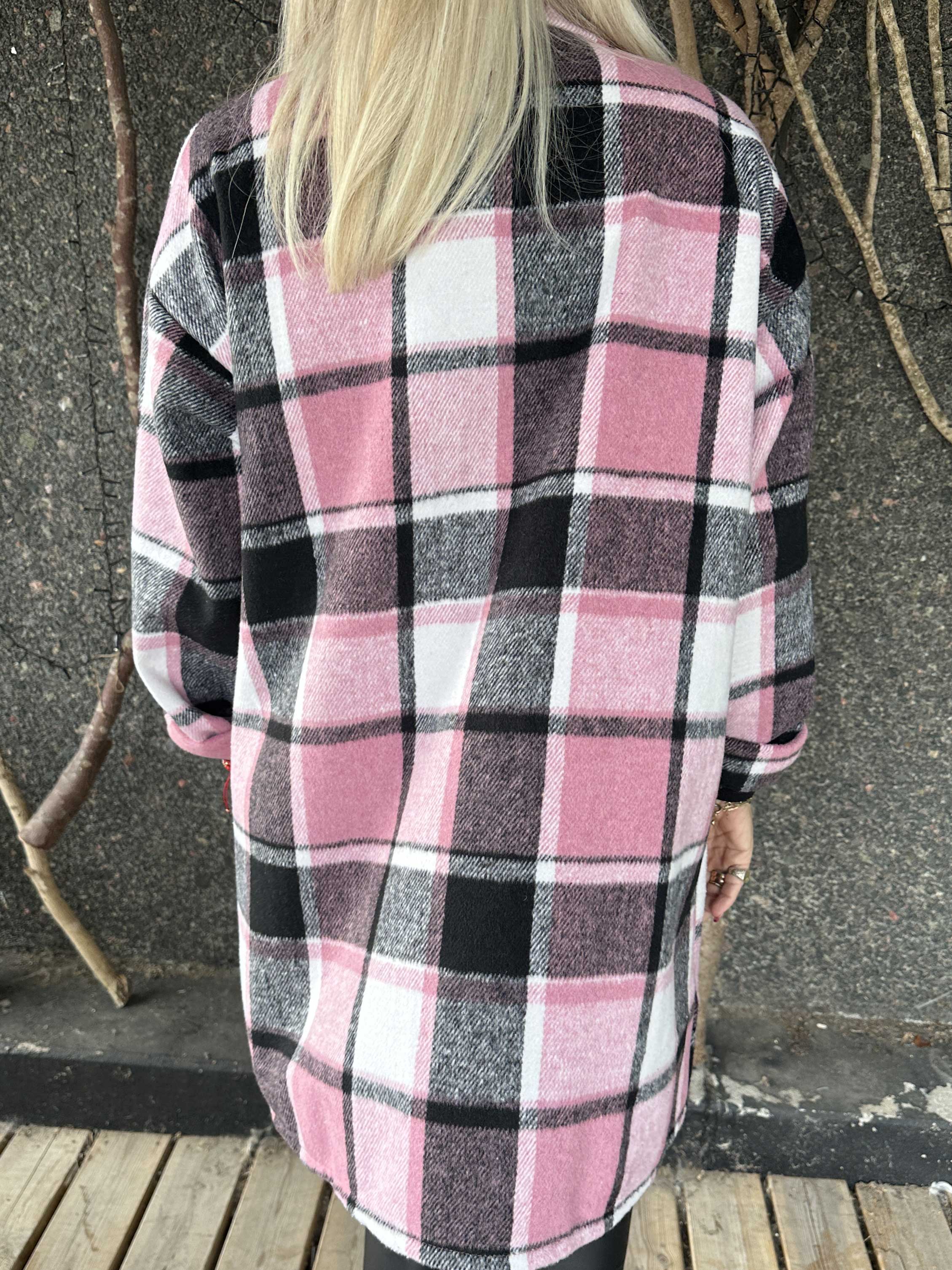 Lagos - Blød ternet skjortejakke i viskose