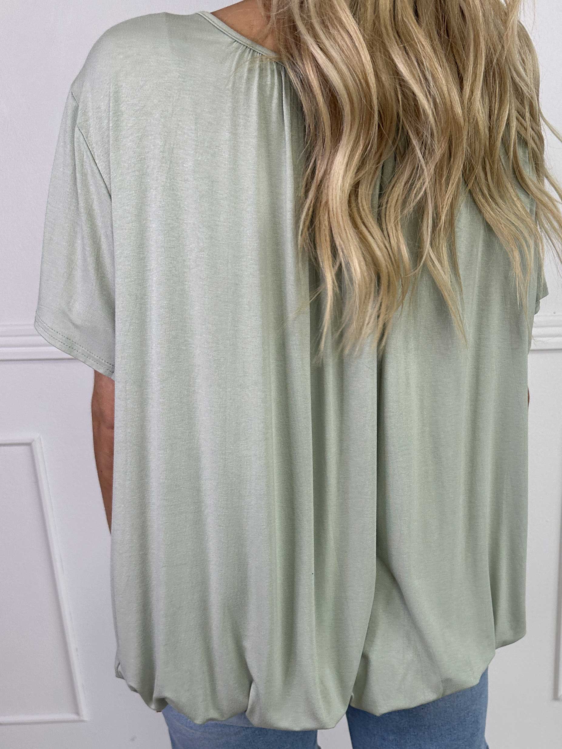 Miracle Crystal T-shirt - Blød bluse i viskose med similisten