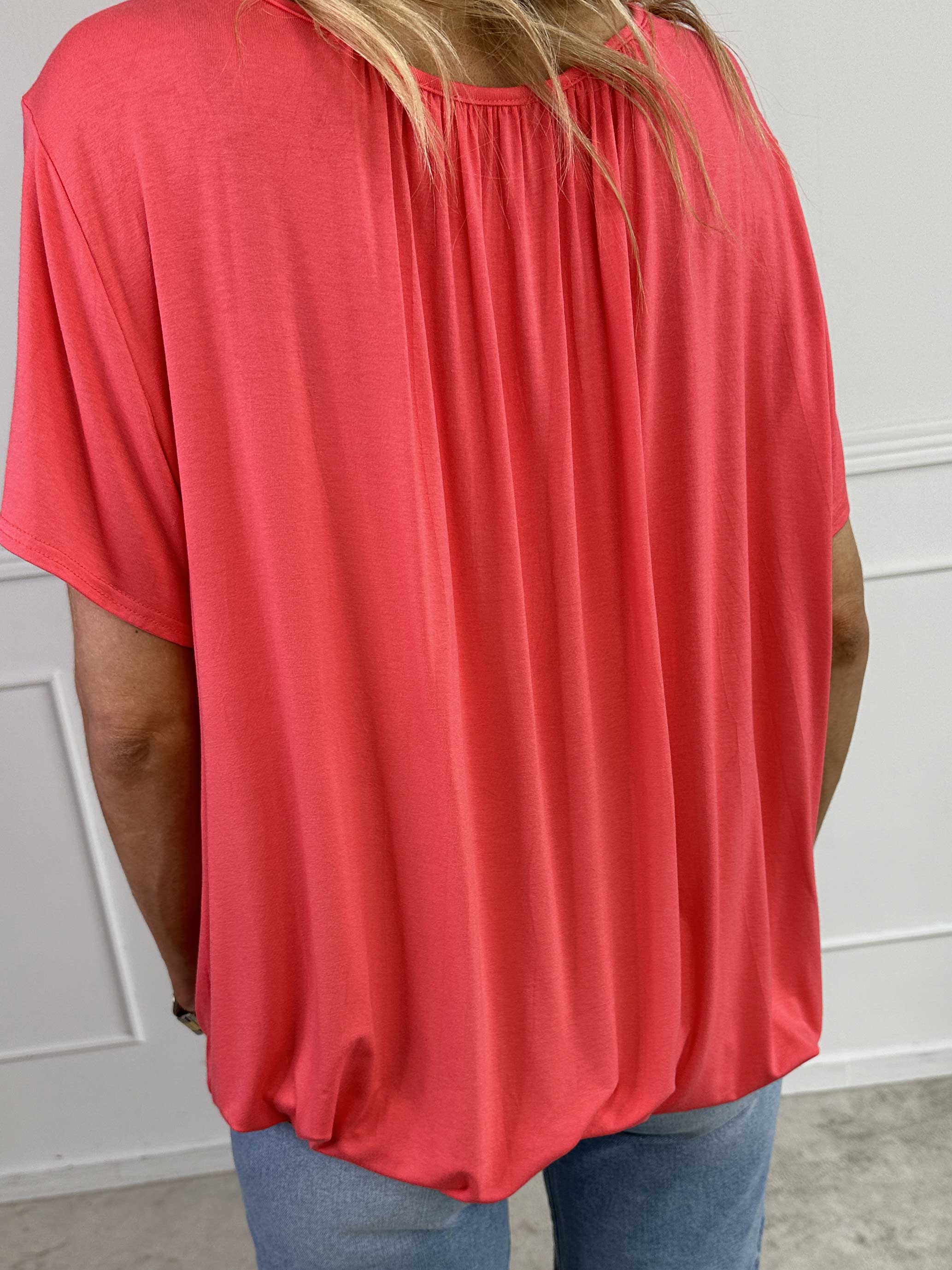 Miracle Crystal T-shirt - Blød bluse i viskose med similisten