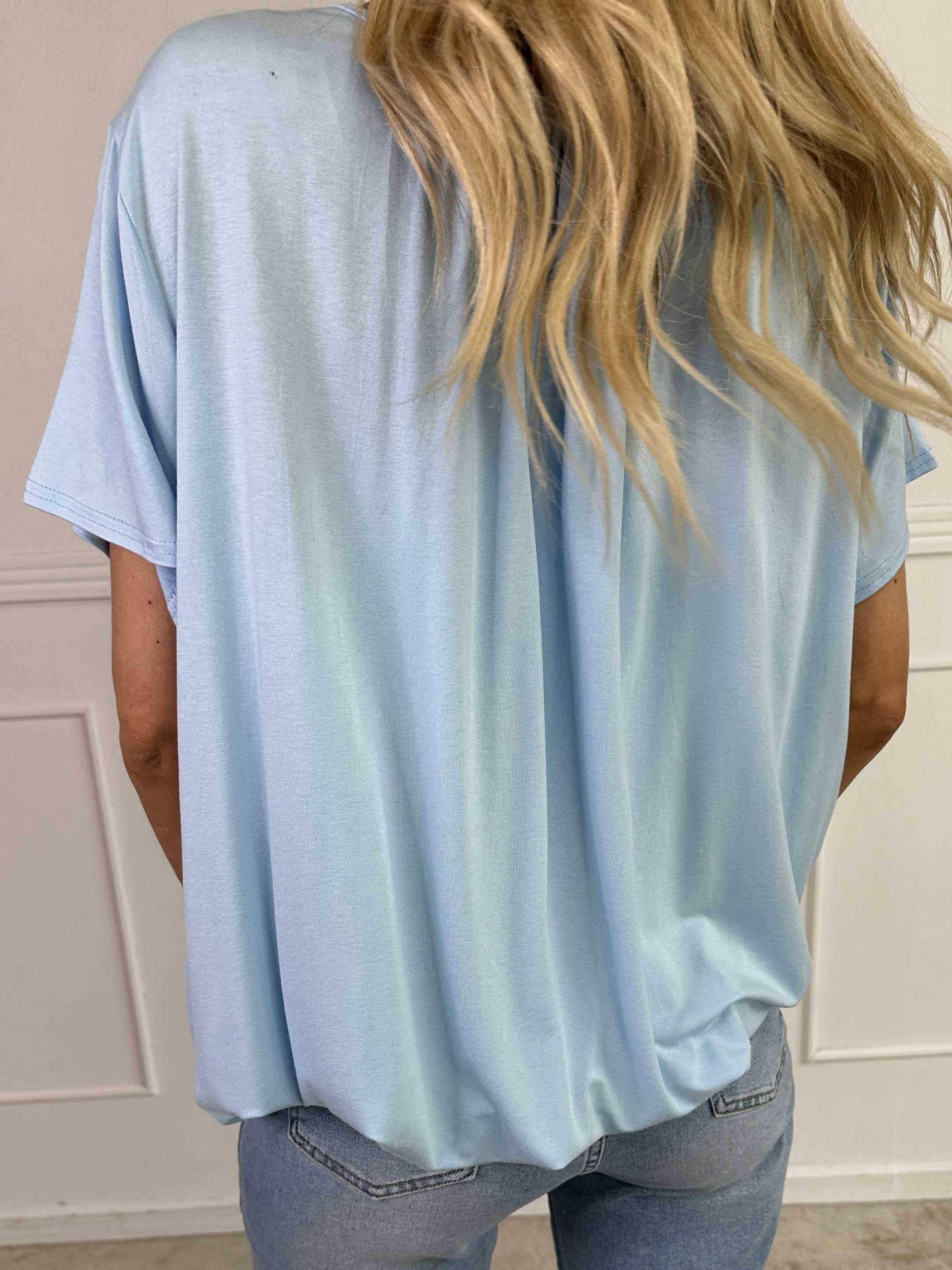 Miracle Crystal T-shirt - Blød bluse i viskose med similisten