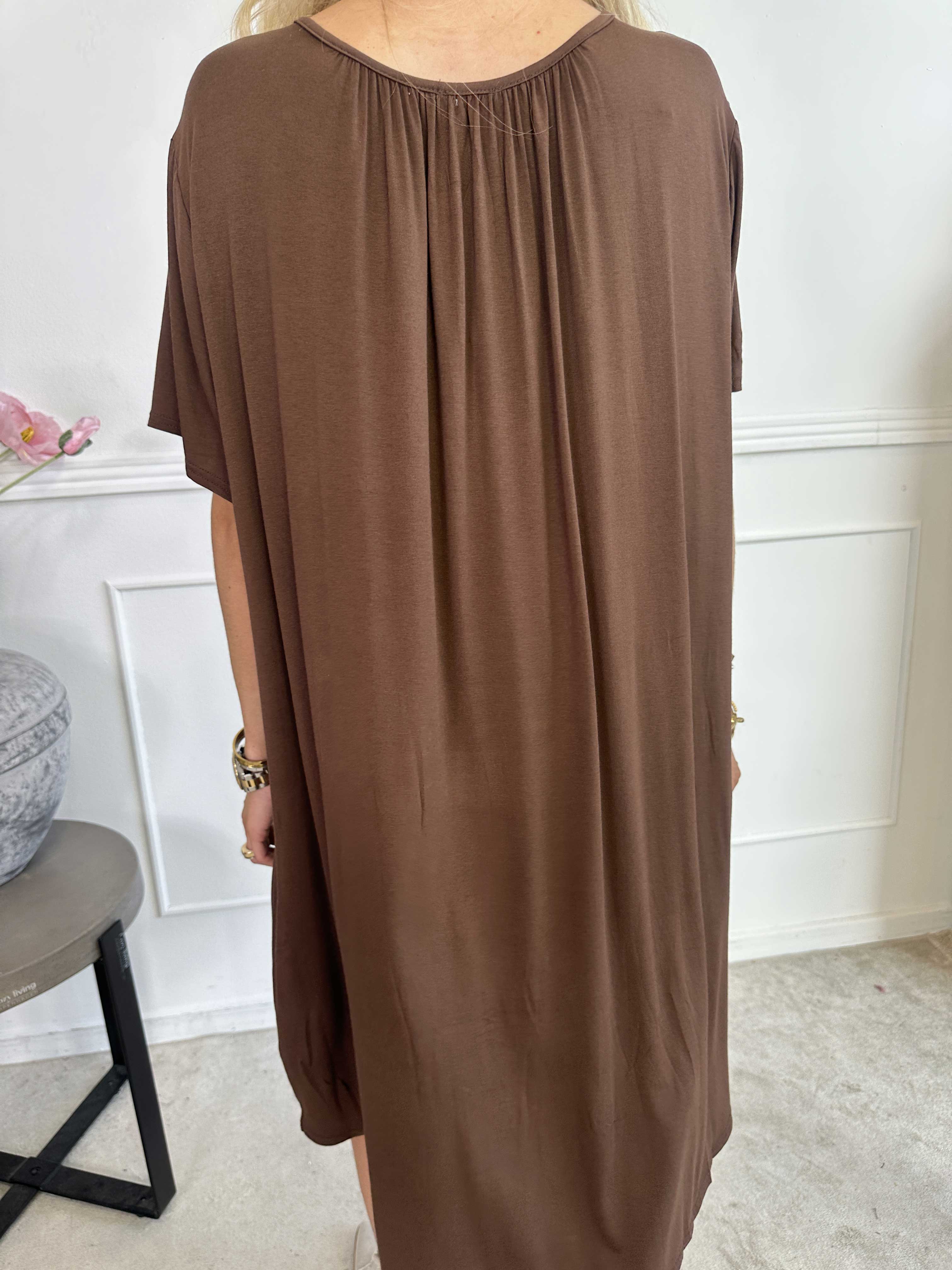 Miravi Sparkle - Løs kjole i elastisk stof med similisten