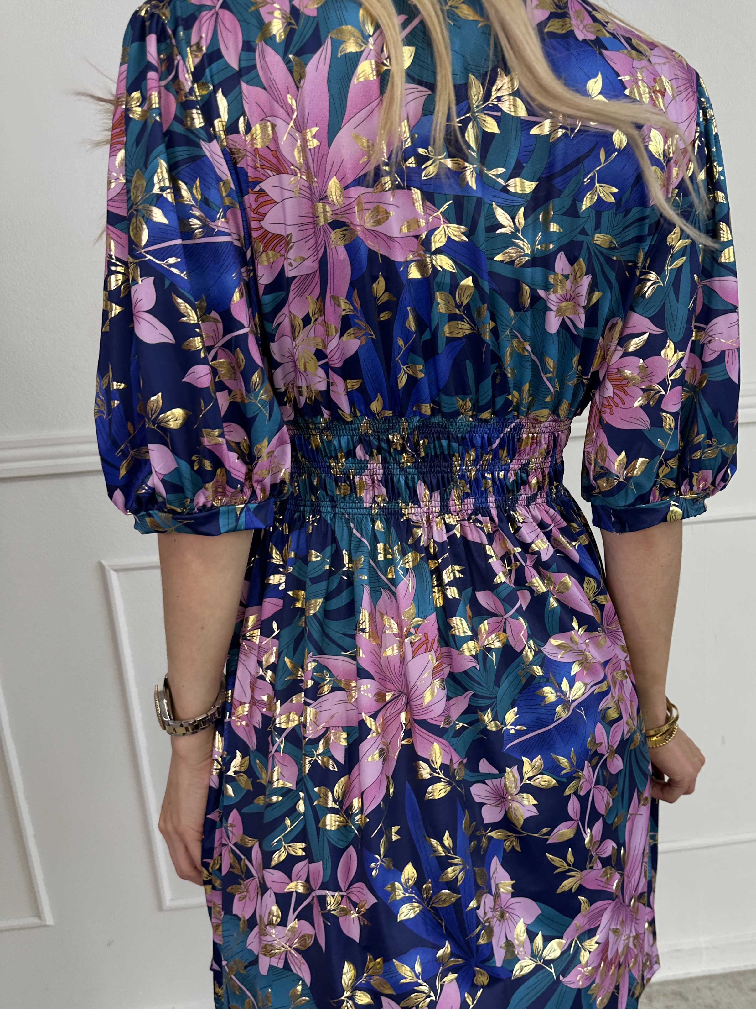 Pamina Leaf Short - Kort elastisk kjole med blad motiver