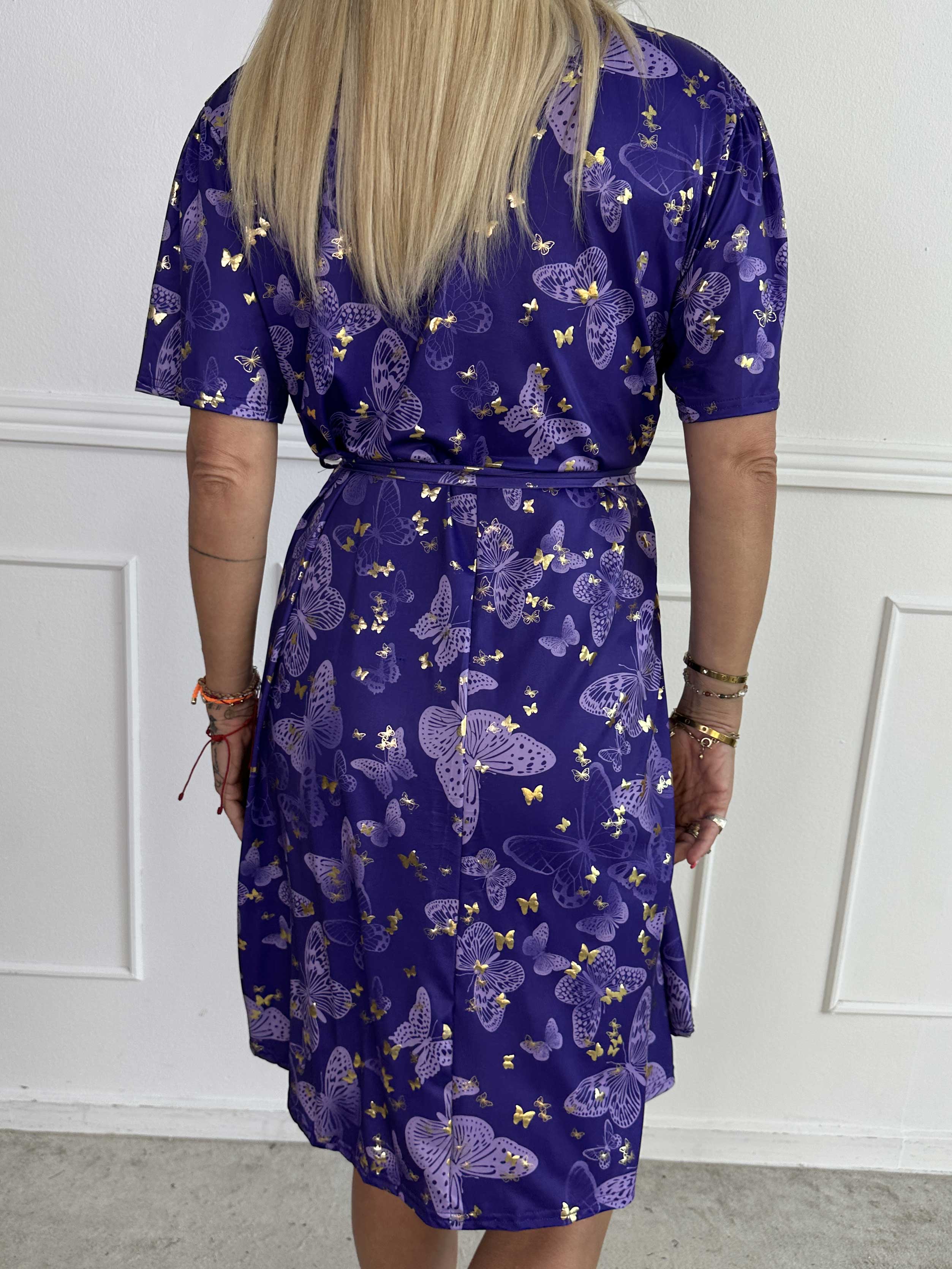 Sansa Butterfly Short - Elastisk kjole med sommerfugleprint