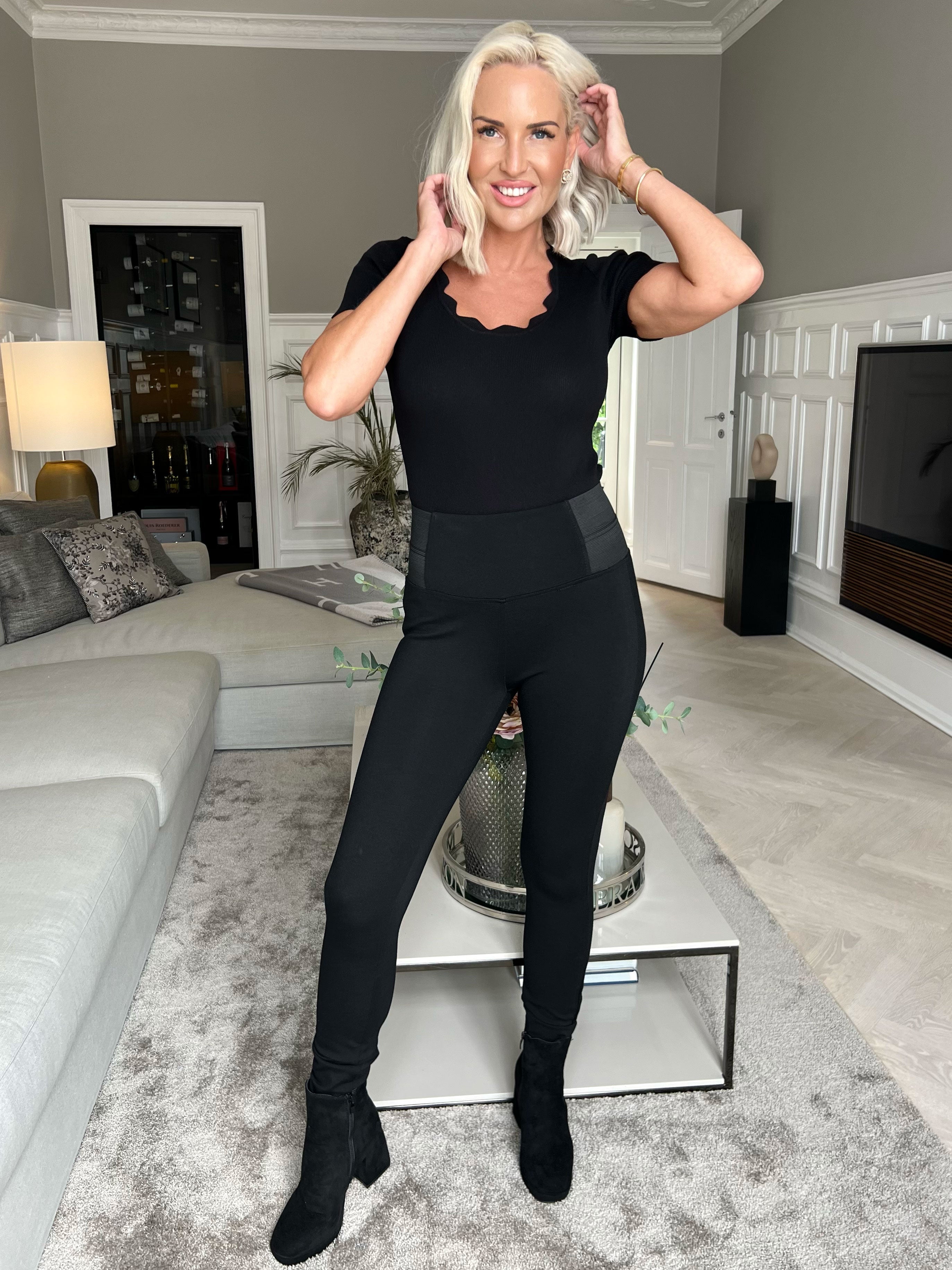 Shape up pants - Leggings med elastik i livet