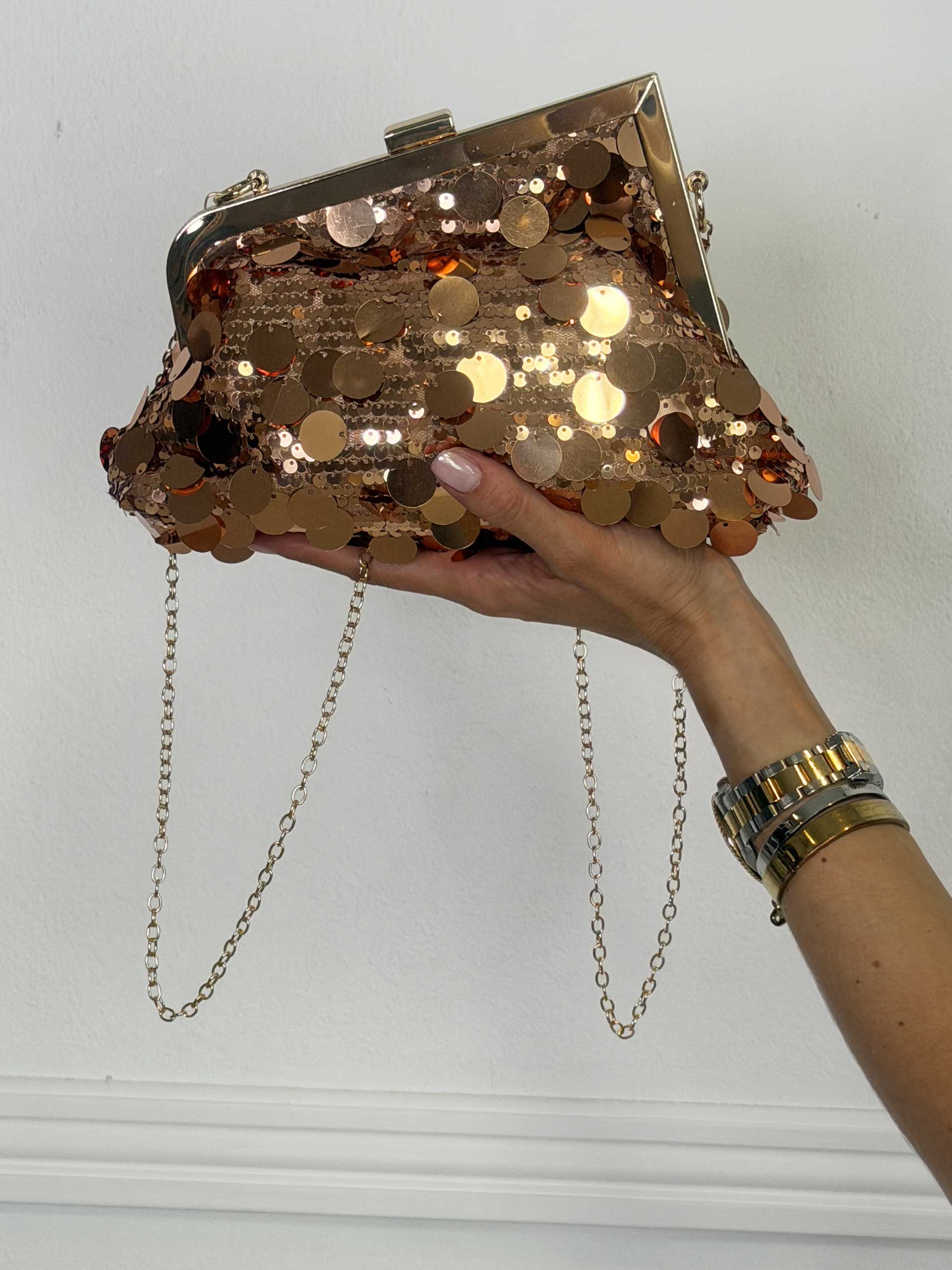 Stella - Crossbodytaske med store pailletter