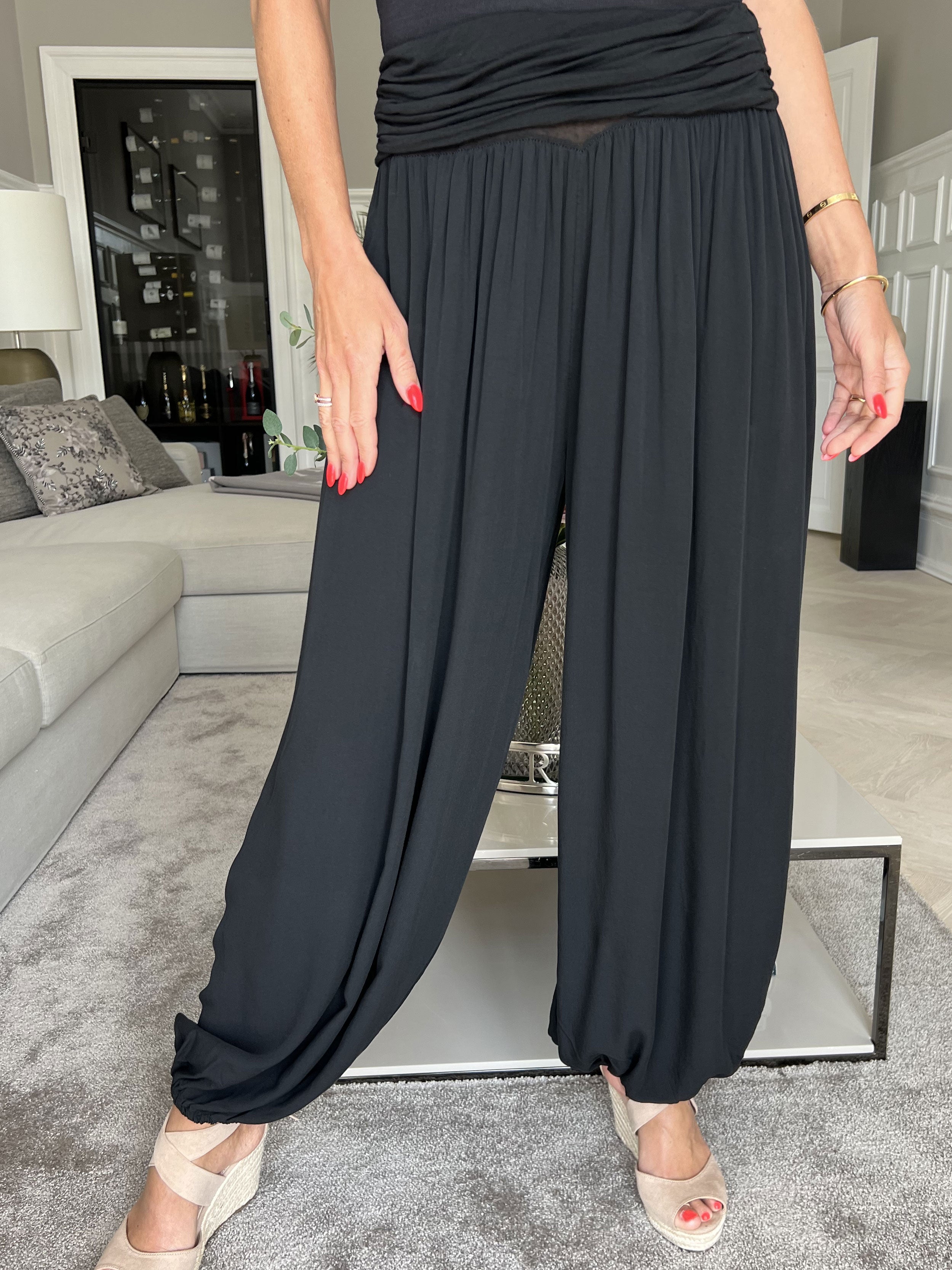 Vibe - Lette og løse bukser med elastikkant i livet