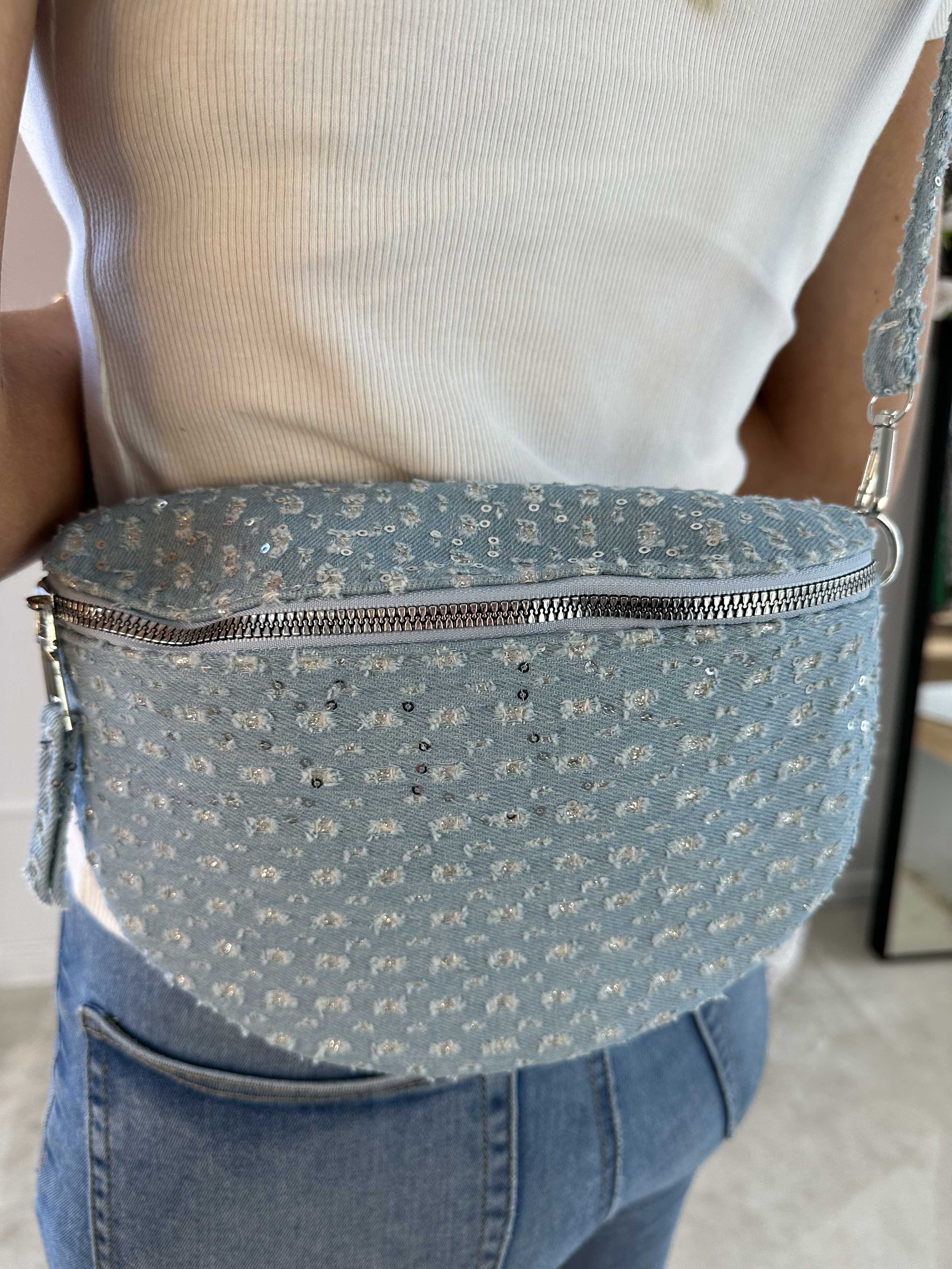 Viviane Denim - Lille crossbody taske