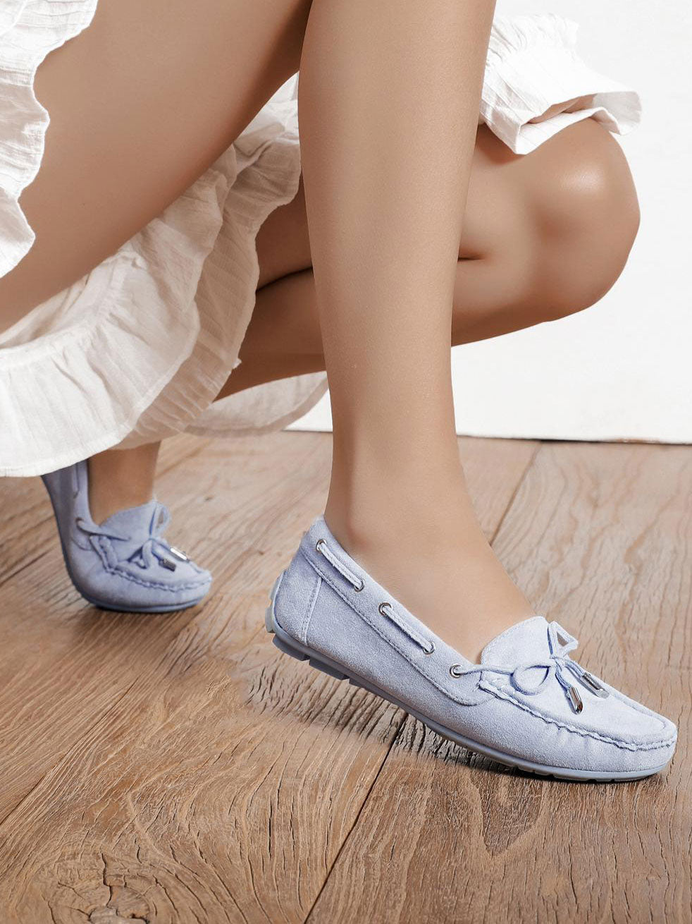 Obi - Søde mokkasiner med lille sløjfe foran