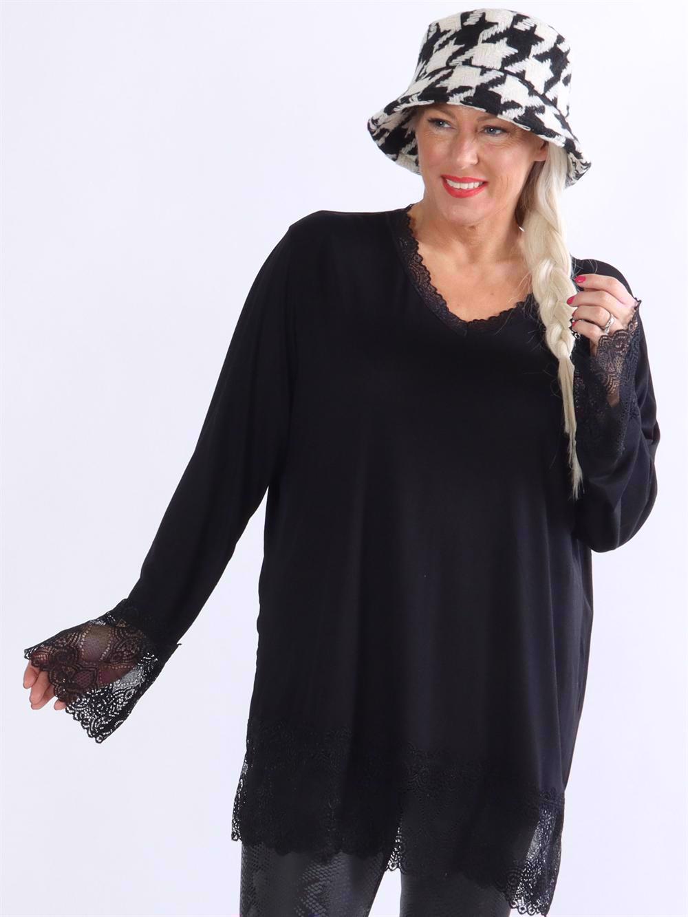 Aggi - Bluse med blonde