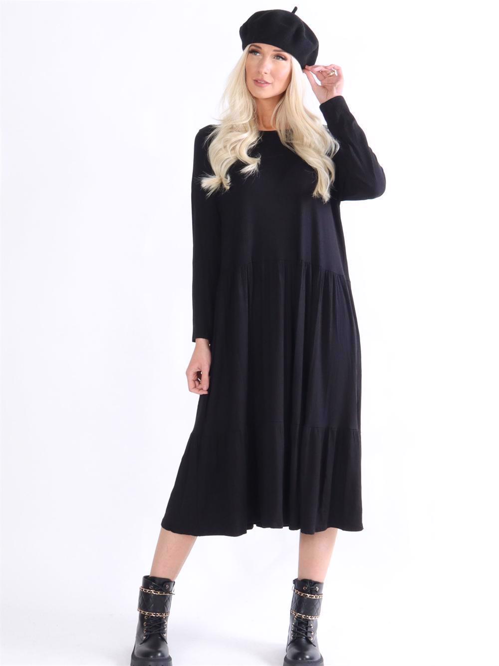 Aika - Lang kjole i elastisk blødt stof