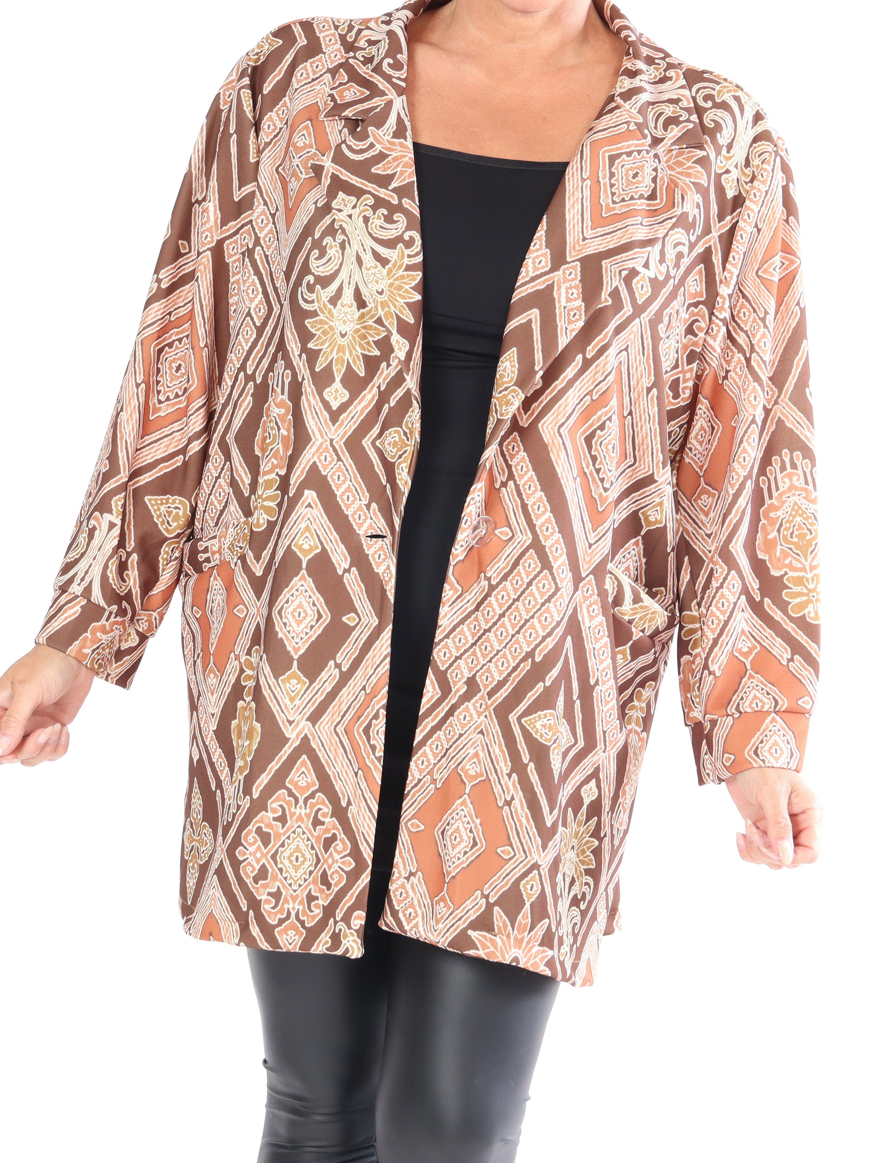Alberte Pattern - Plus size mønstret blazer