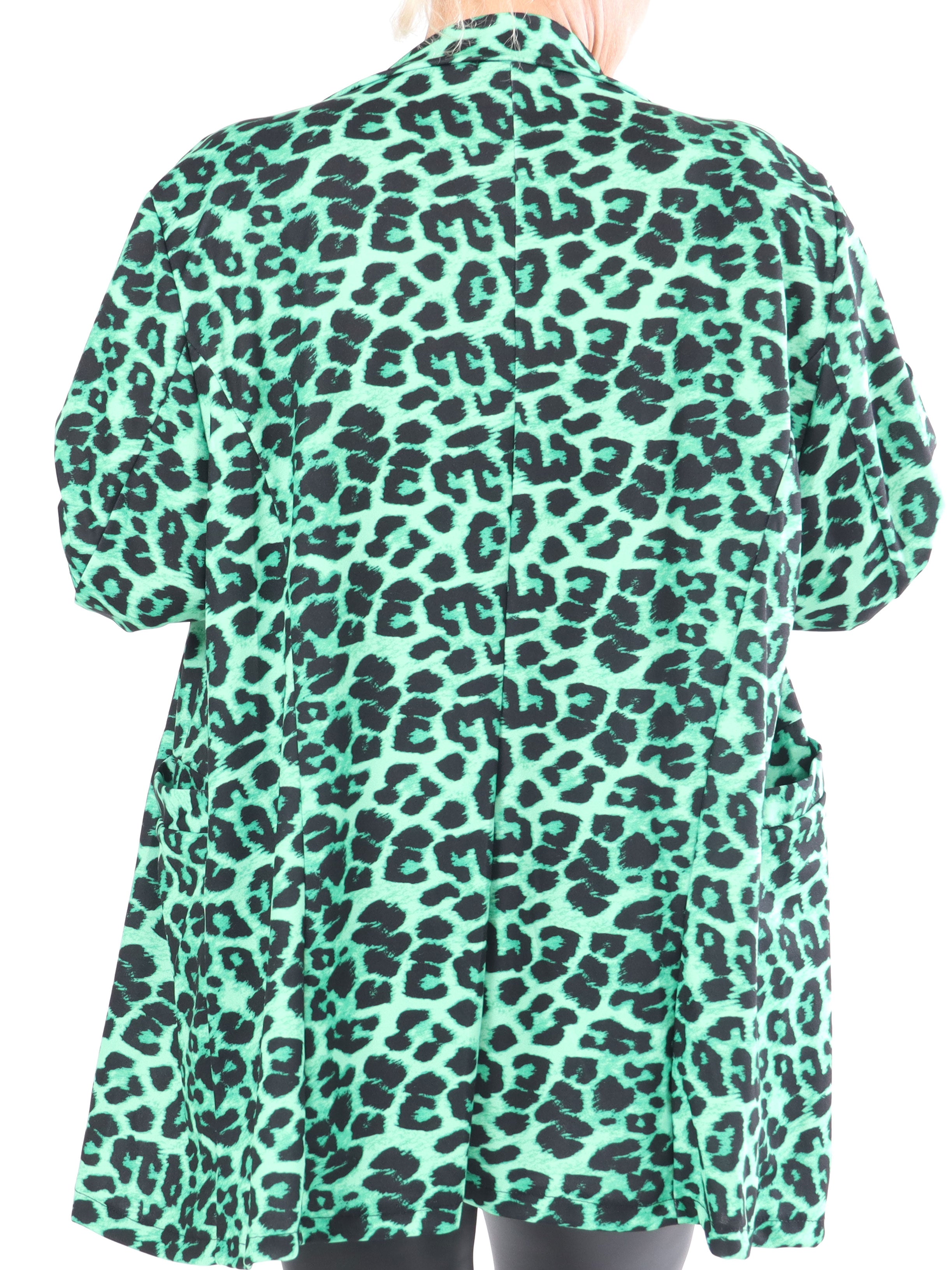 Alberte Leo - Plus size blazer i leopardprint