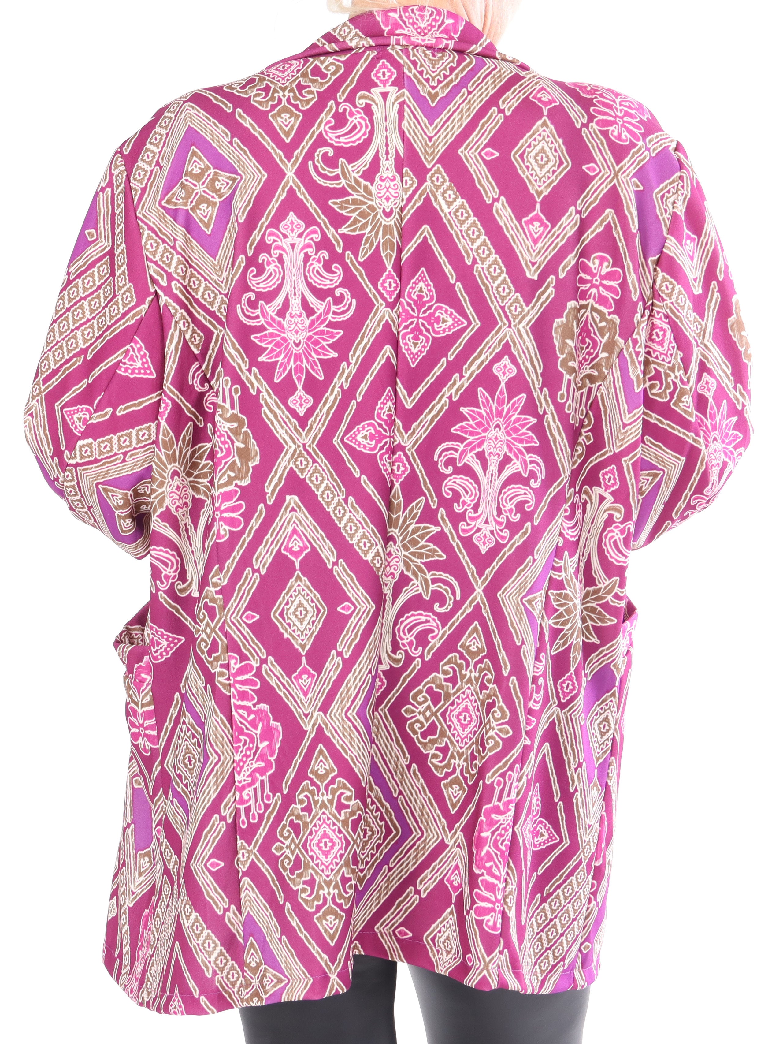 Alberte Pattern - Plus size mønstret blazer