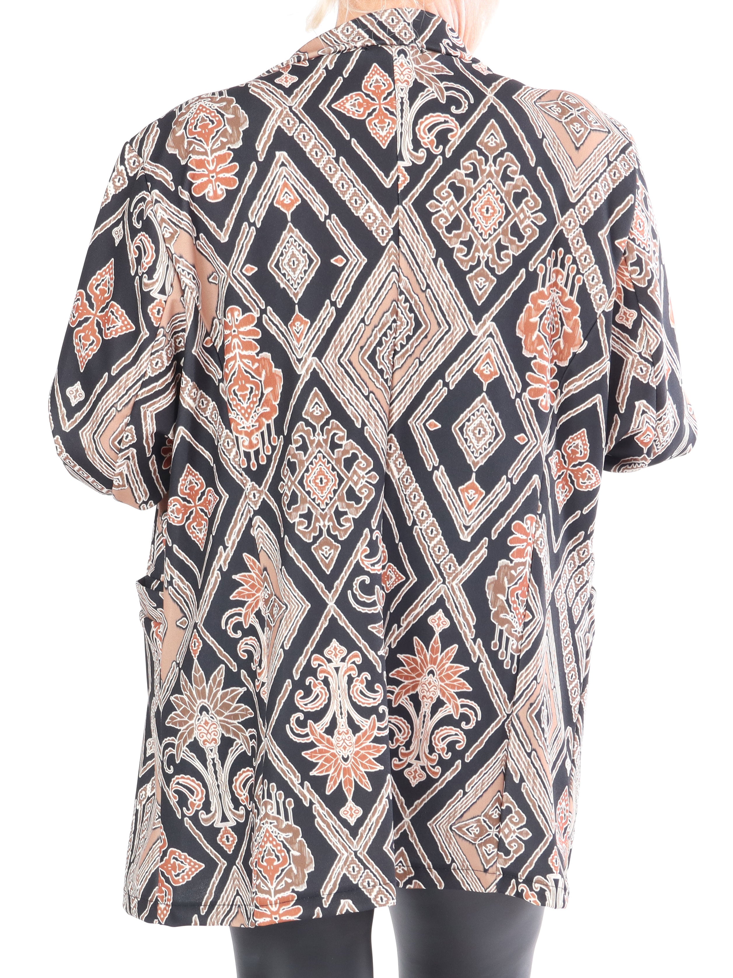 Alberte Pattern - Plus size mønstret blazer