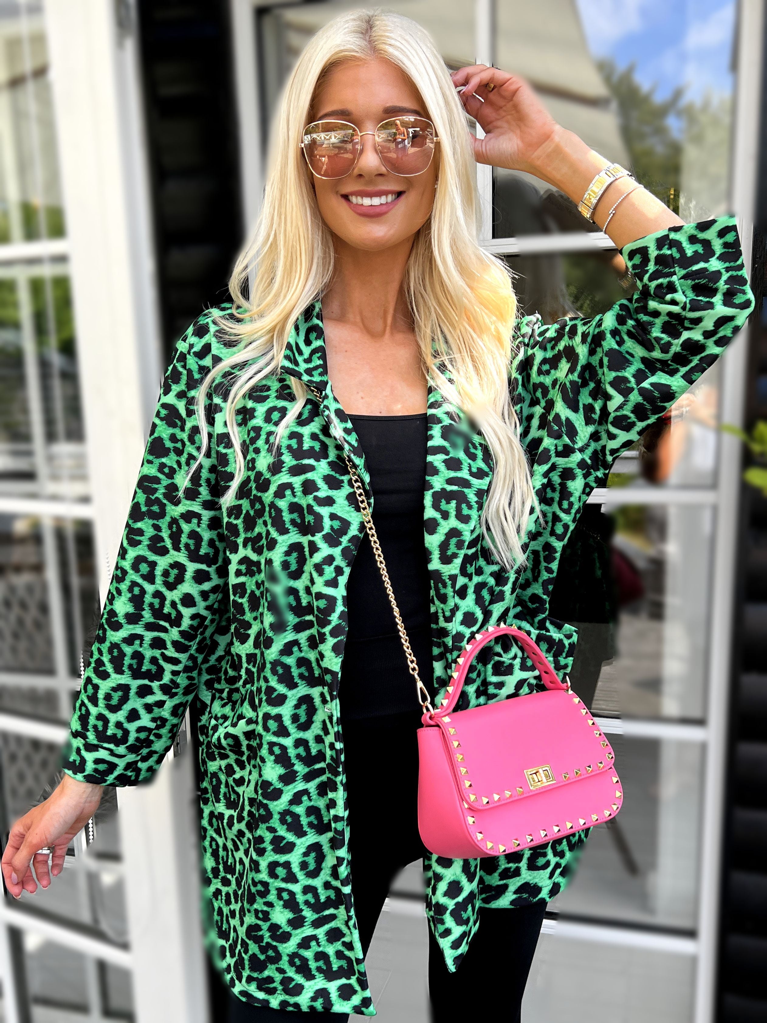Alberte Leo - Blazer i leopardprint