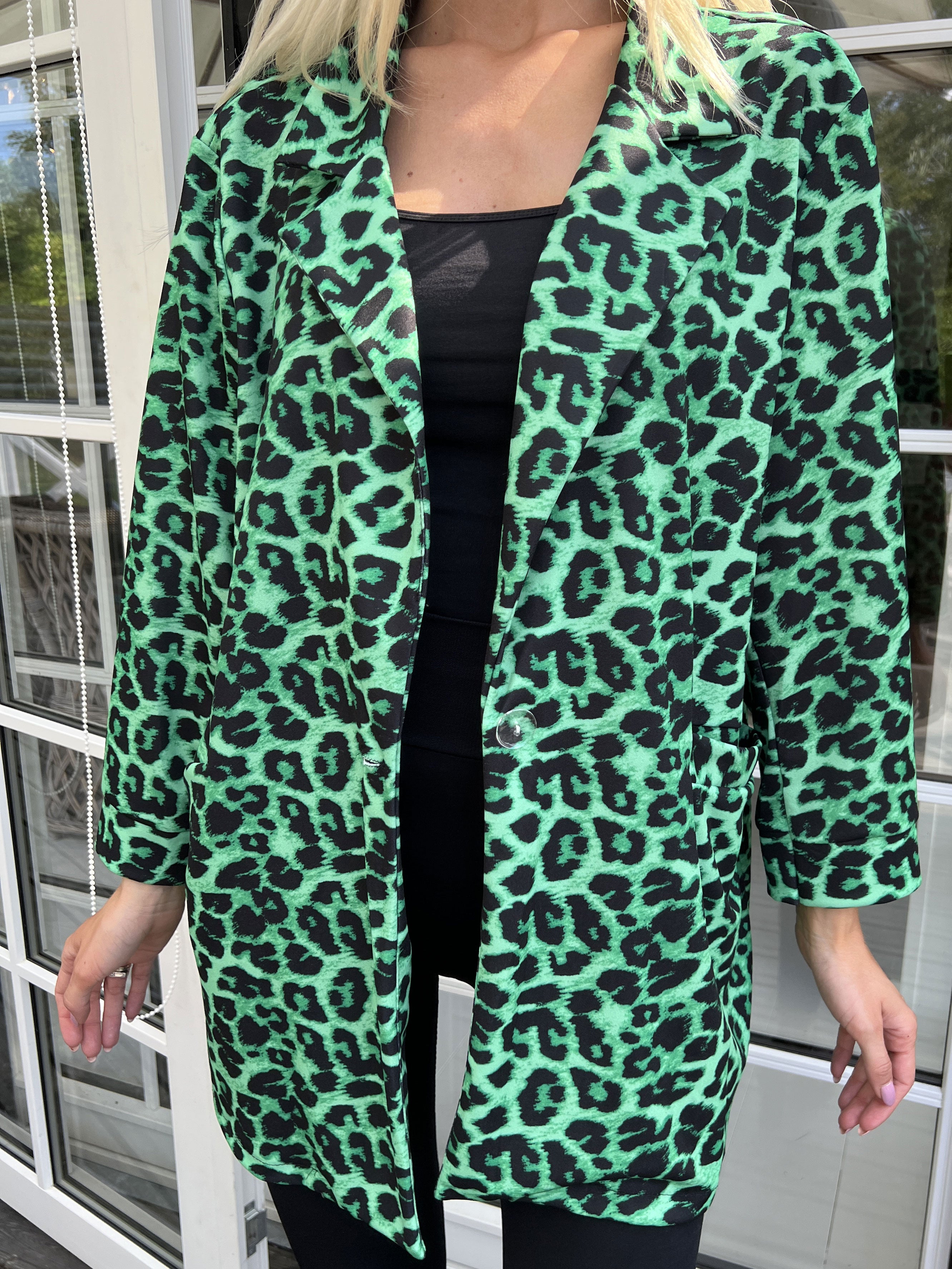 Alberte Leo - Blazer i leopardprint