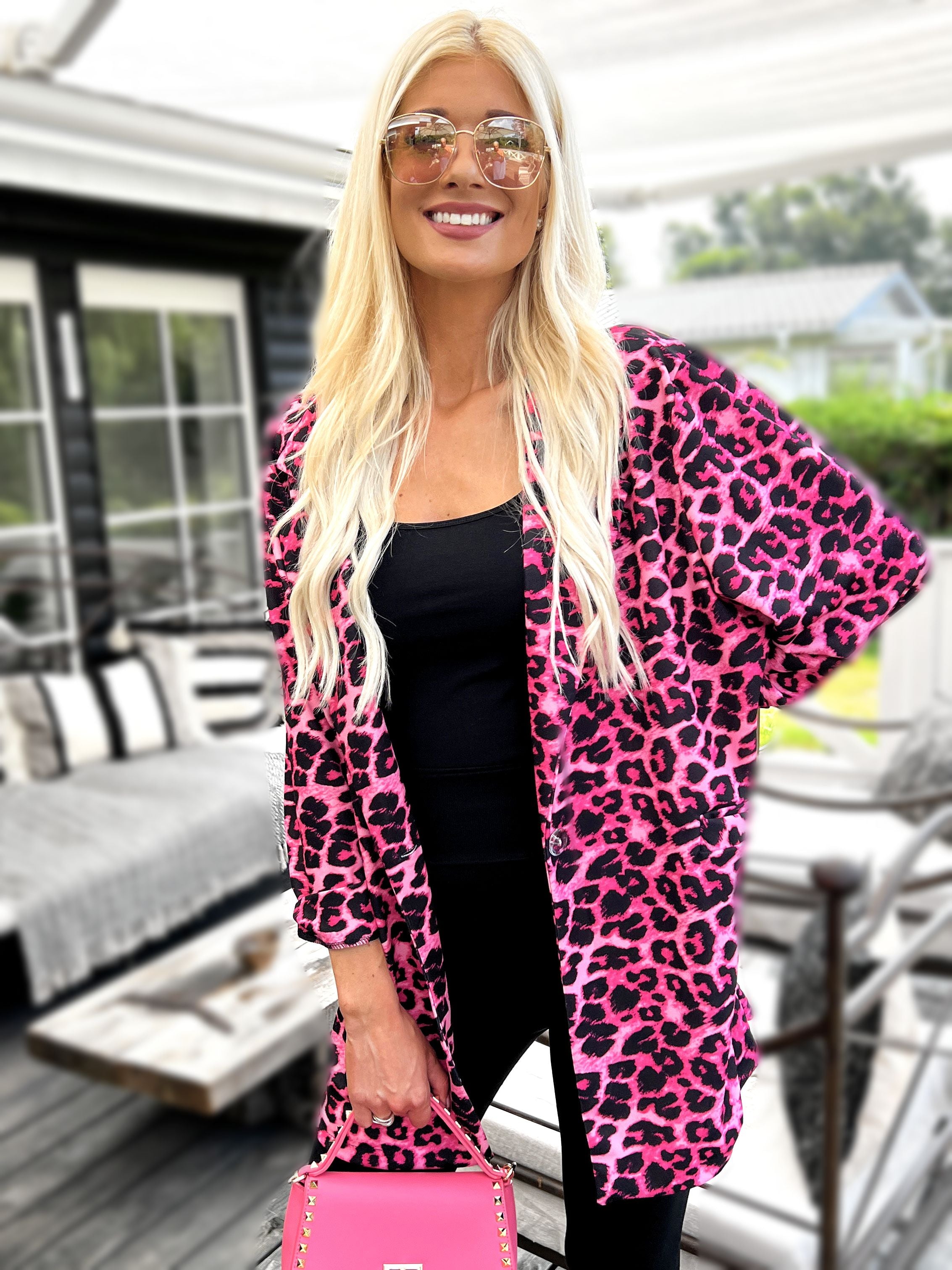 Alberte Leo - Blazer i leopardprint
