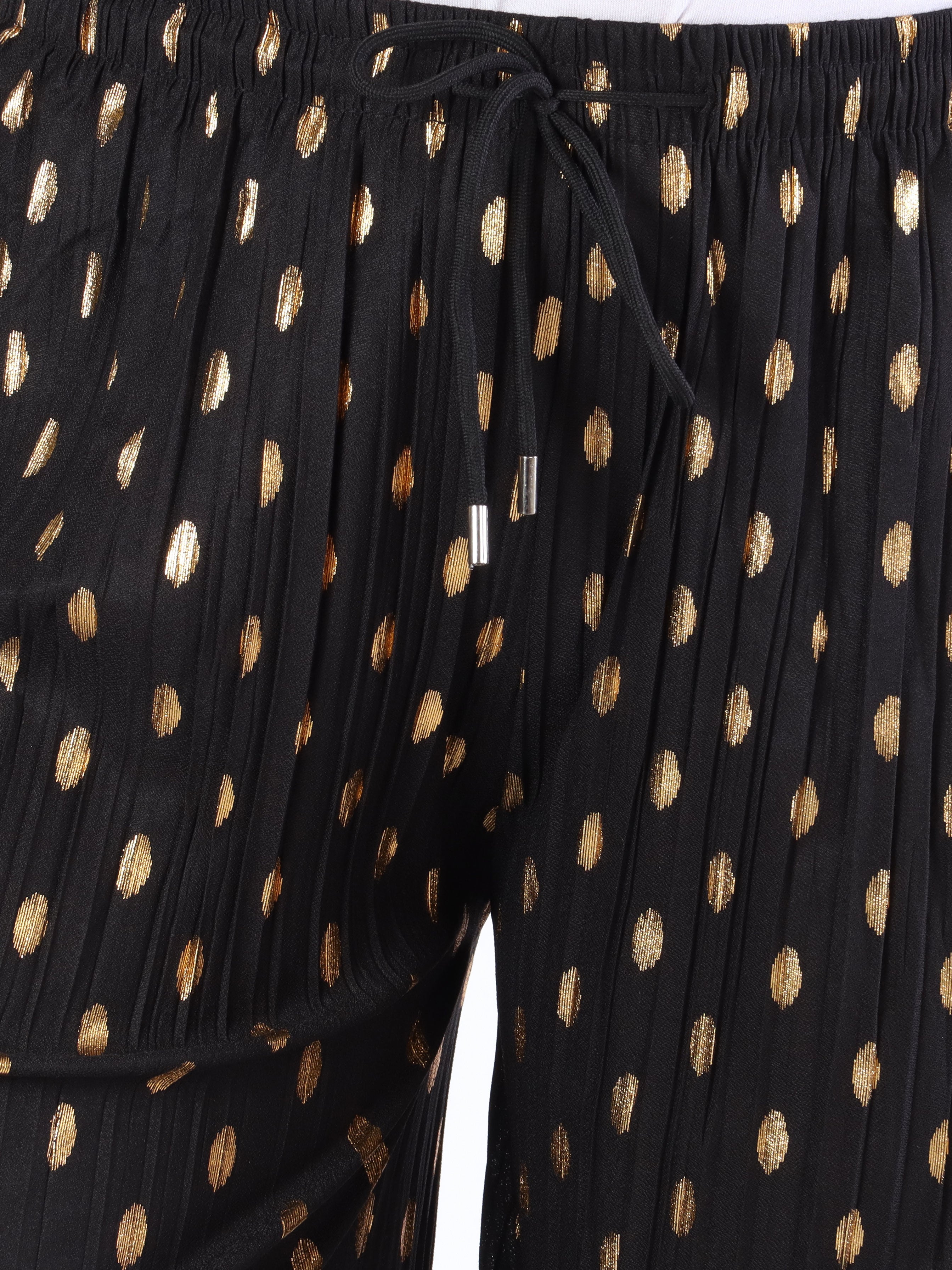 Aleta - Plisserede løse bukser med prikker