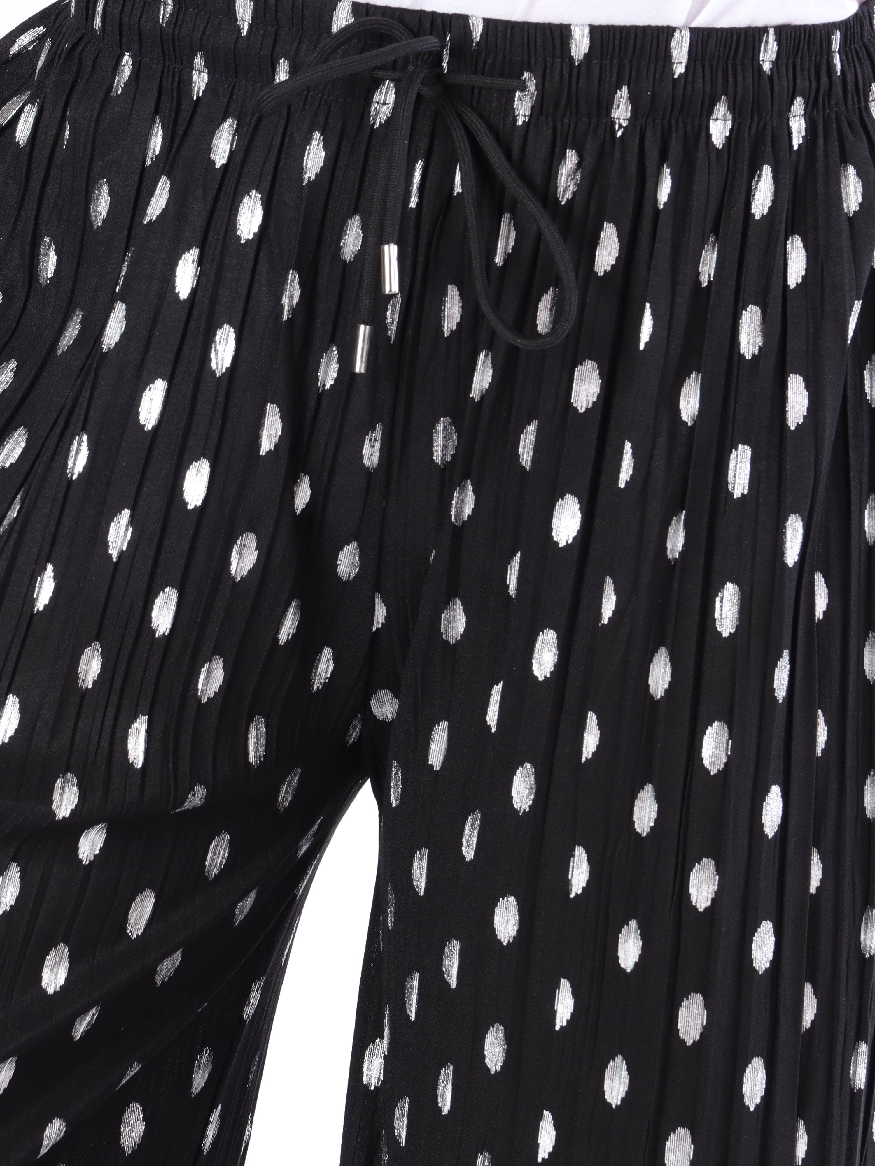 Aleta - Plisserede løse bukser med prikker