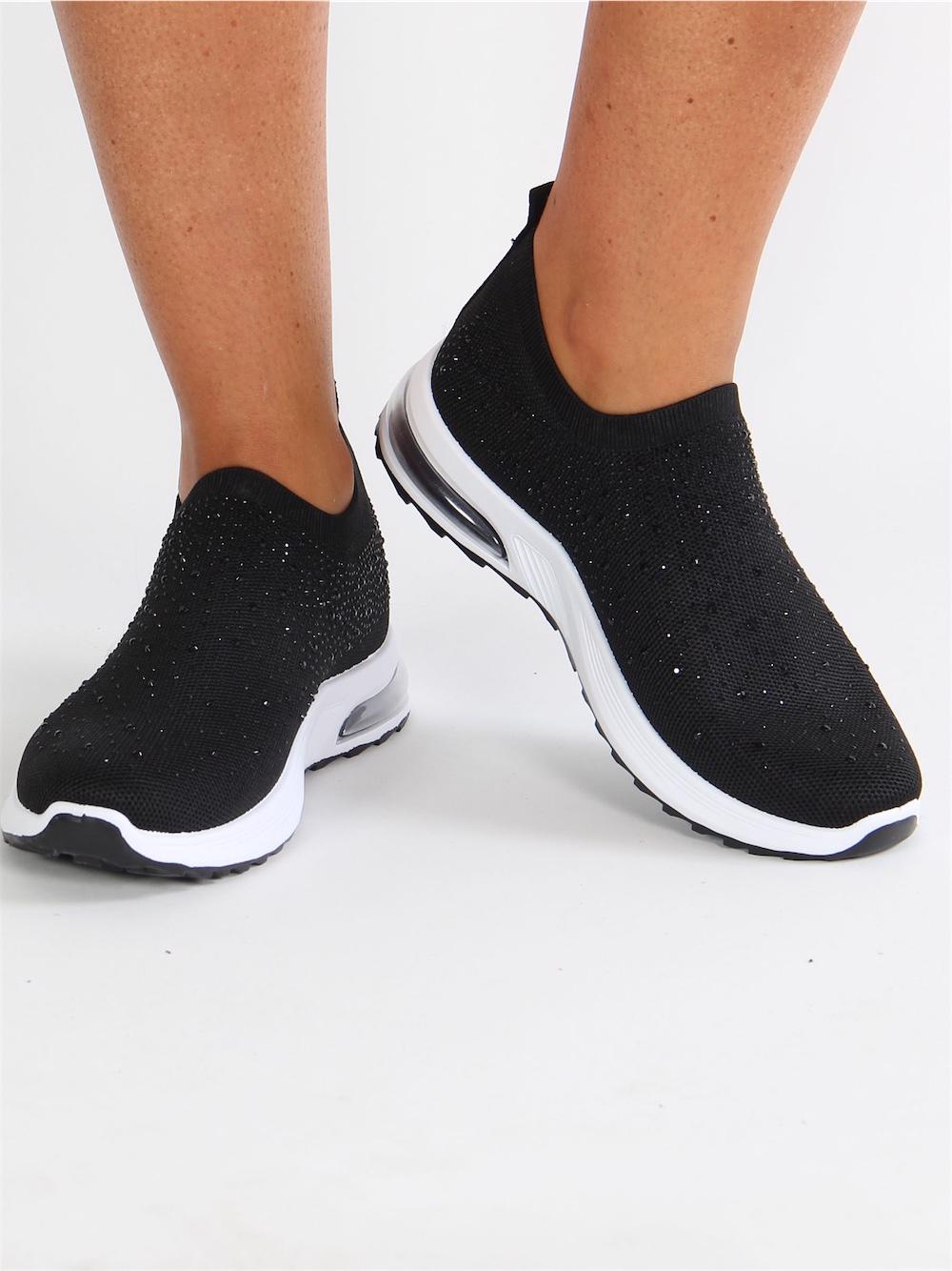 Aleyna - Sokkesneakers pyntet med similisten