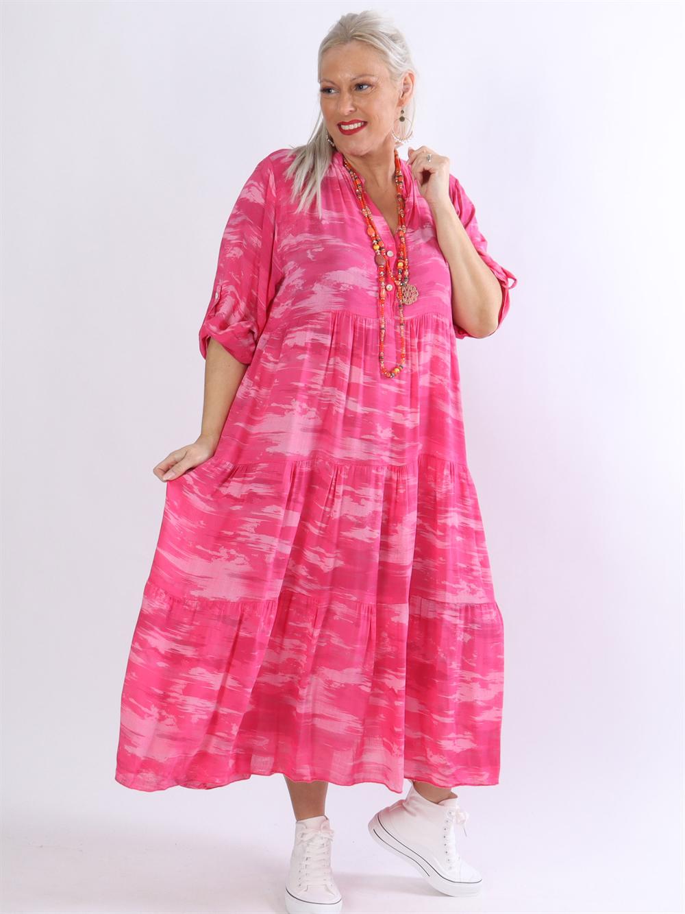 Amal pattern - Skjortekjole i farvet nuancer