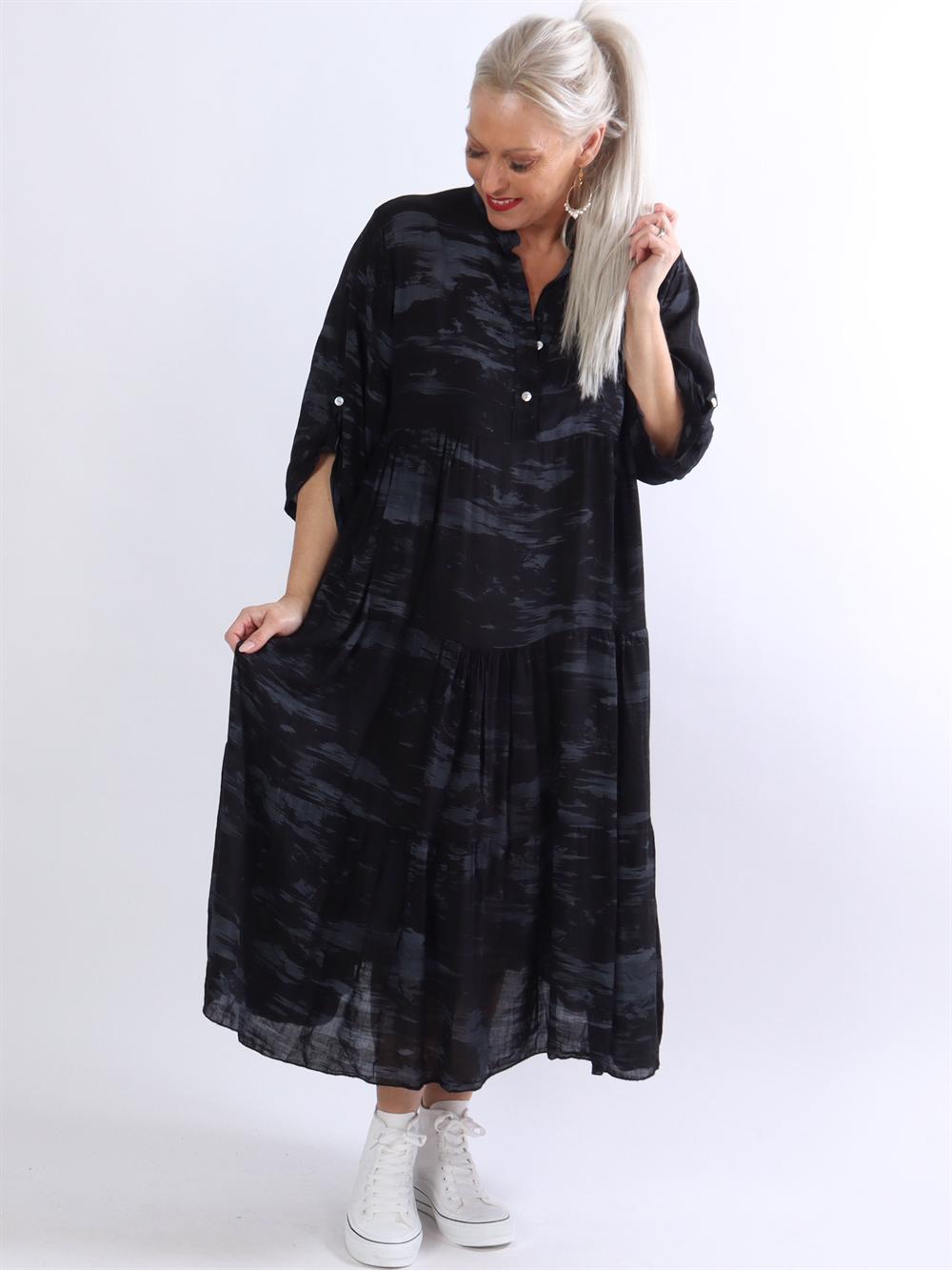 Amal pattern - Skjortekjole i farvet nuancer