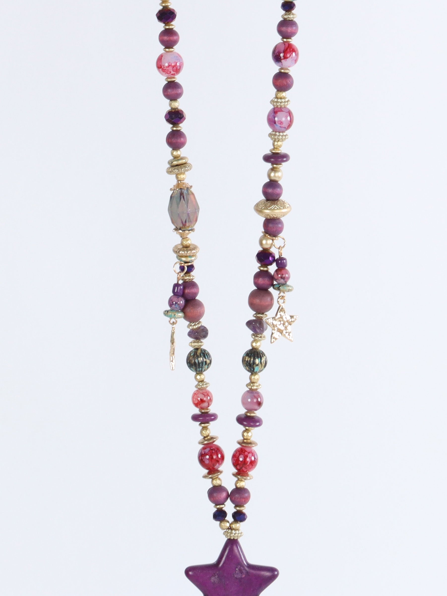 Amore - Lilla perle halskæde med stjerne