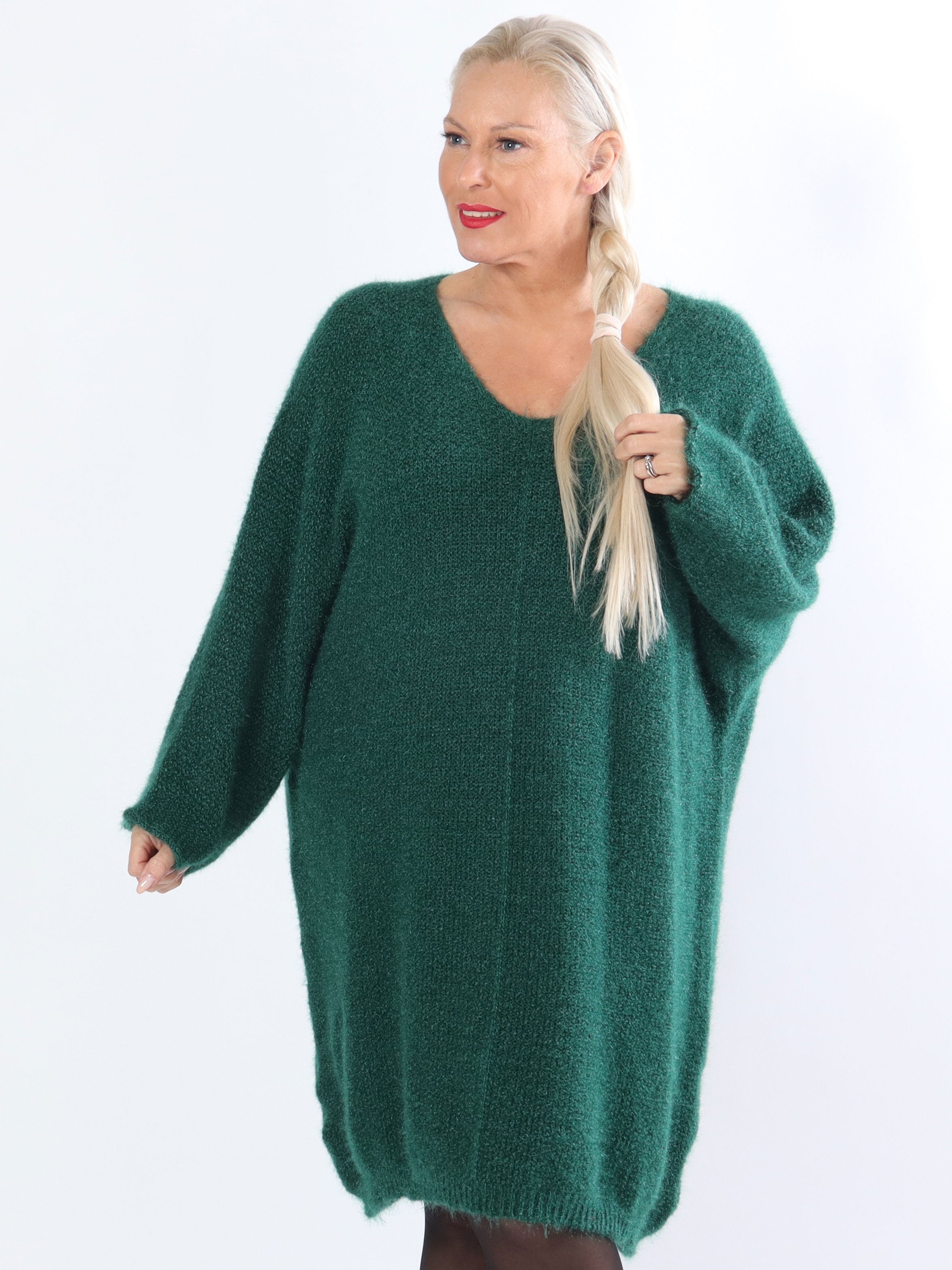 Andria - Blød plussize strikkjole