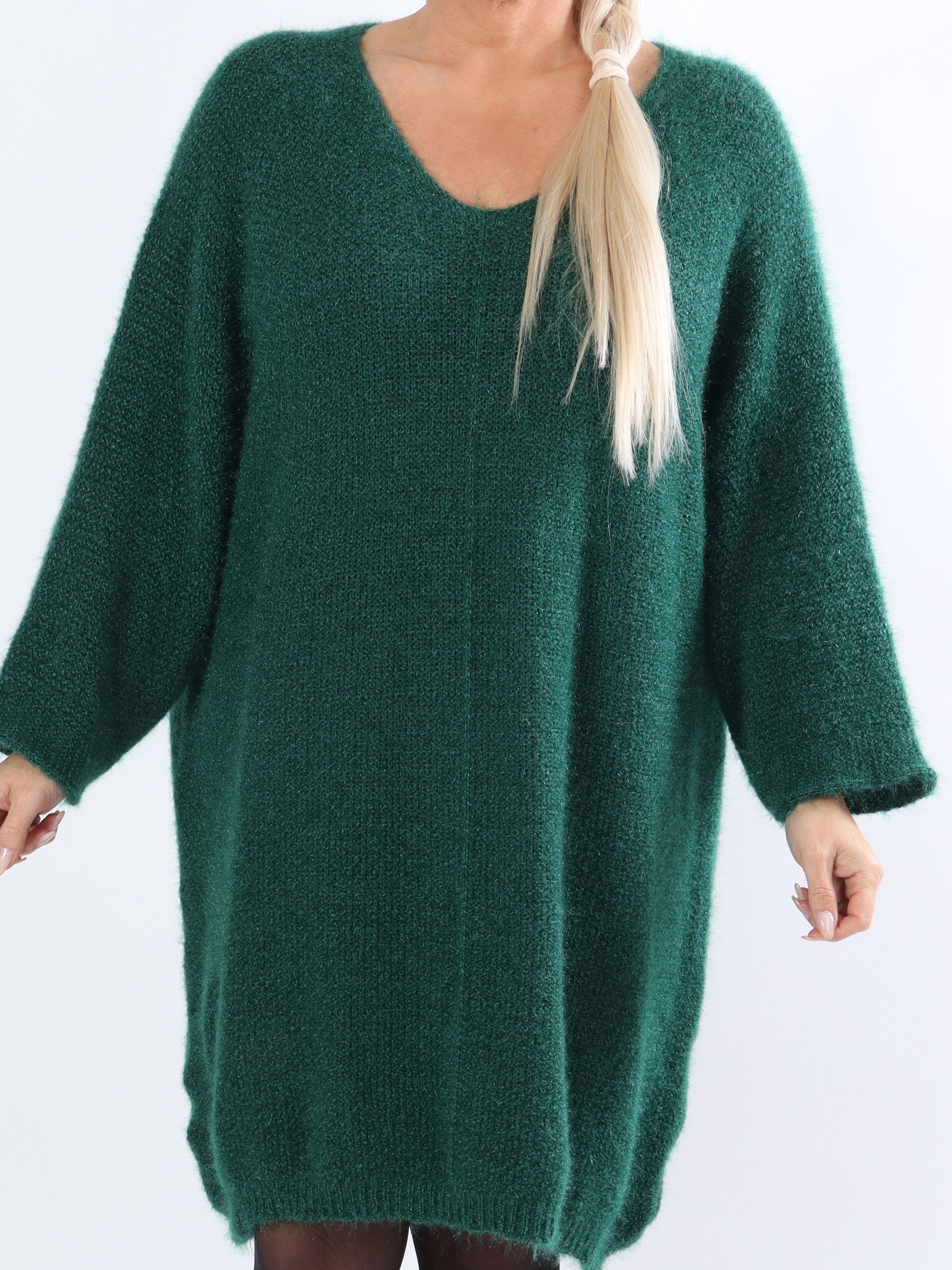 Andria - Blød plussize strikkjole