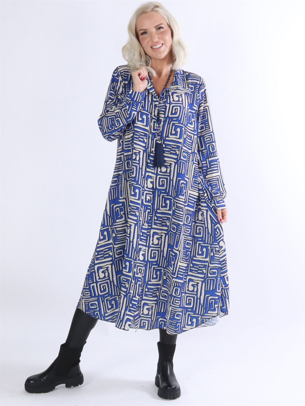 Aviaya - Lang skjortekjole