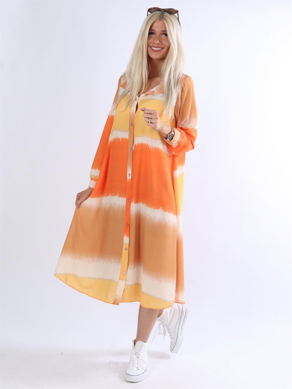 Aviaya - Lang skjortekjole