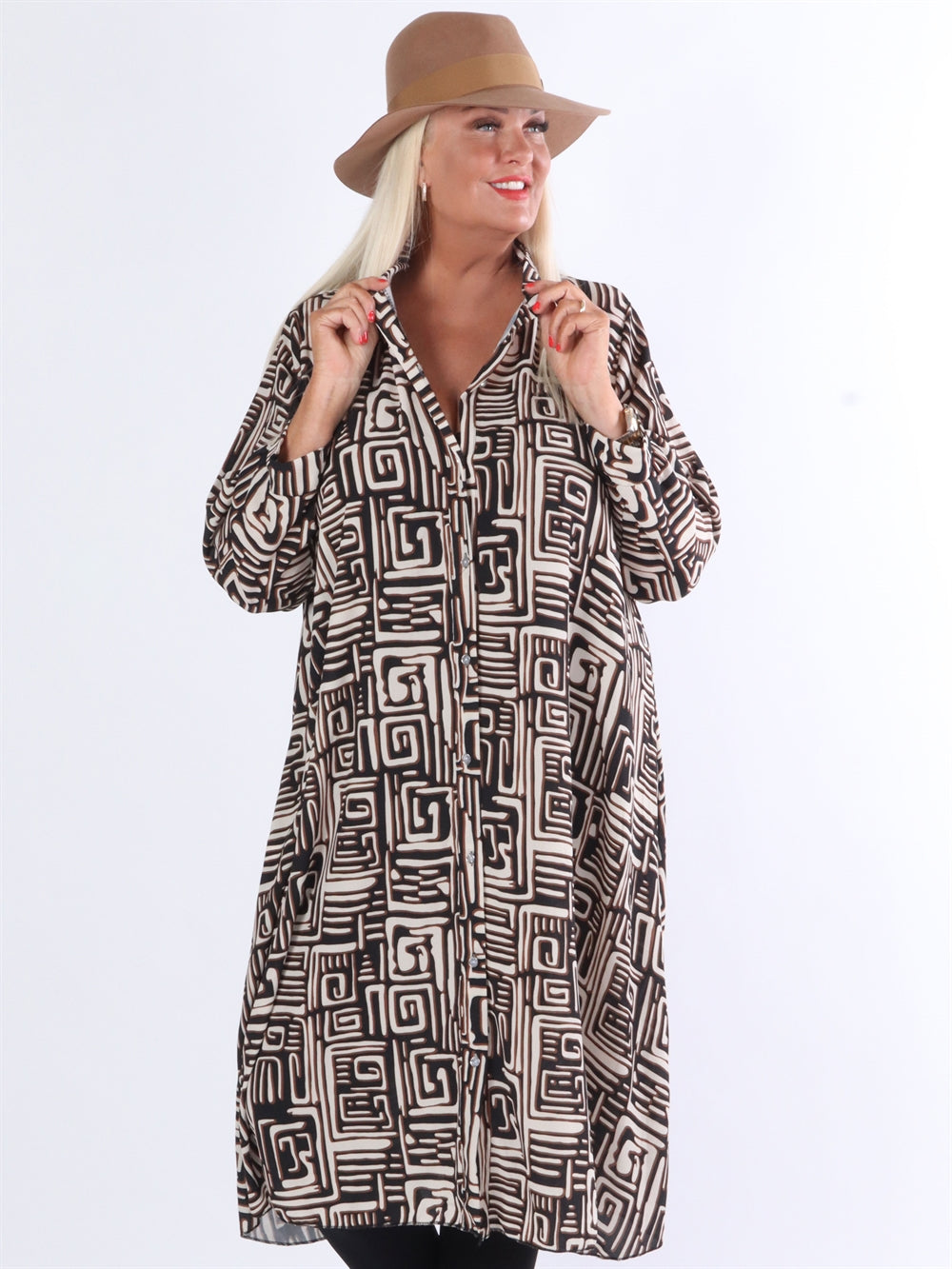 Aviaya - Lang skjortekjole