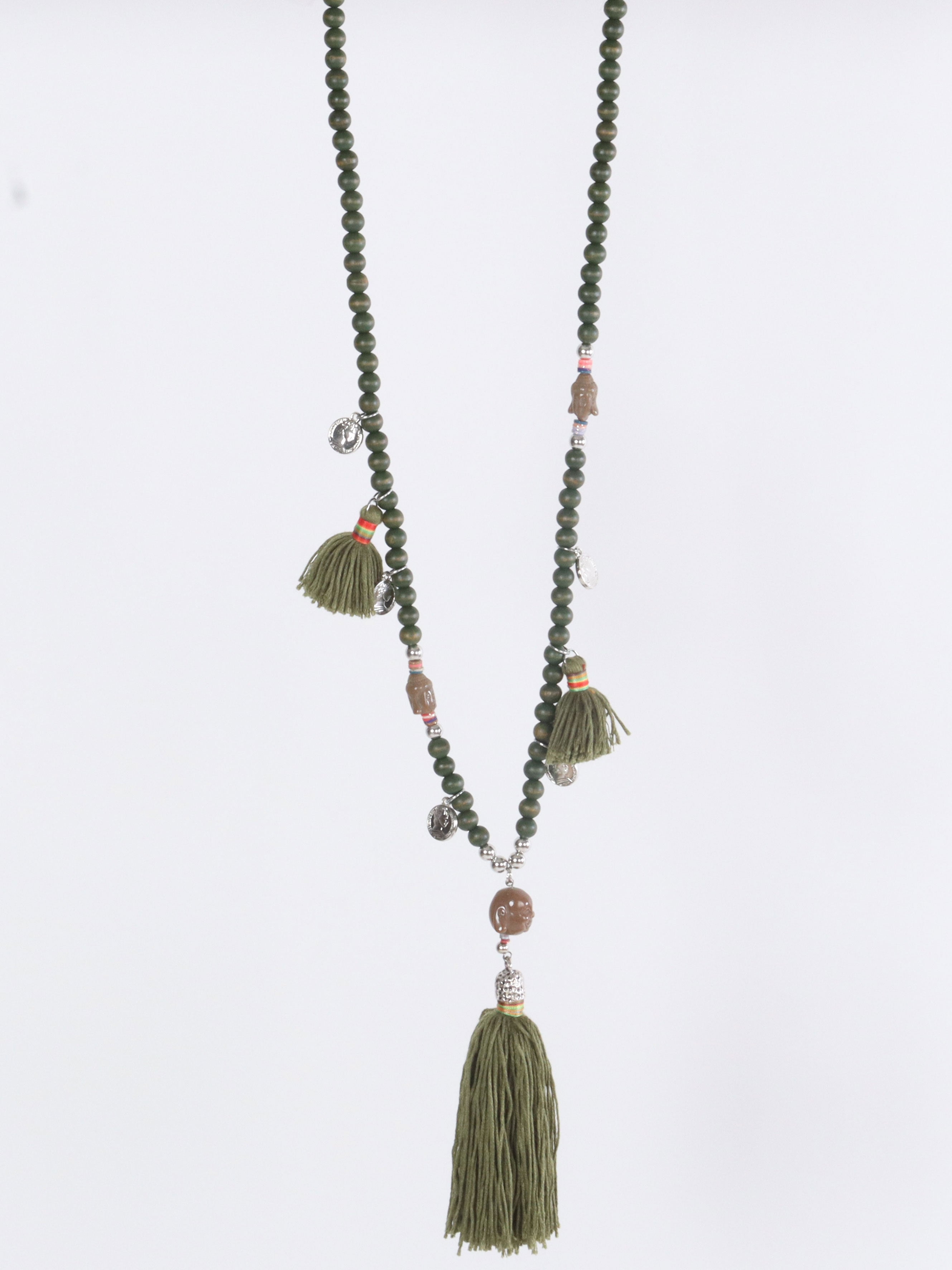 Aya - Perlehalskæde med lille buddha vedhæng