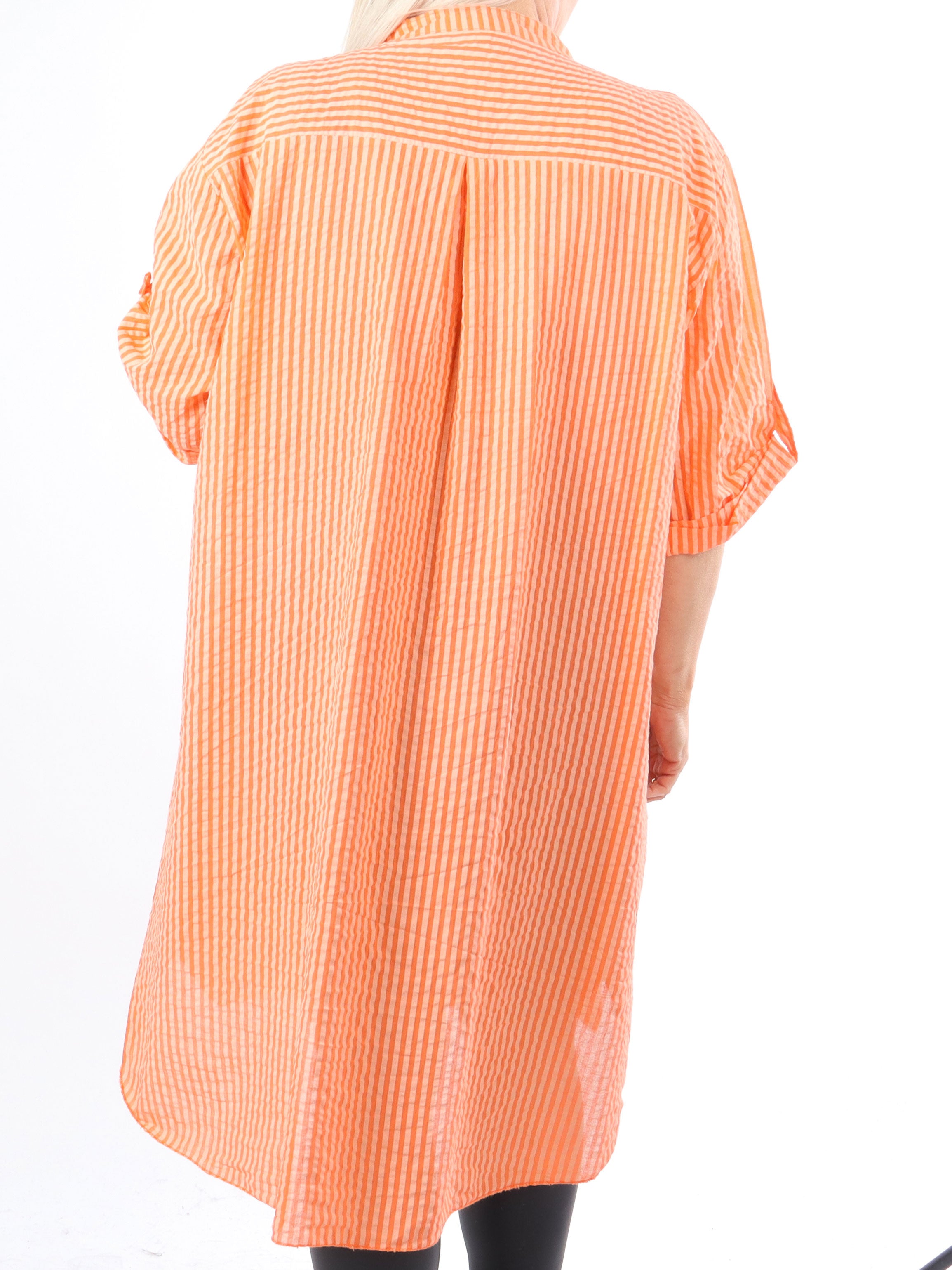 Bellis - Fed plus size skjorte i bæk og bølge