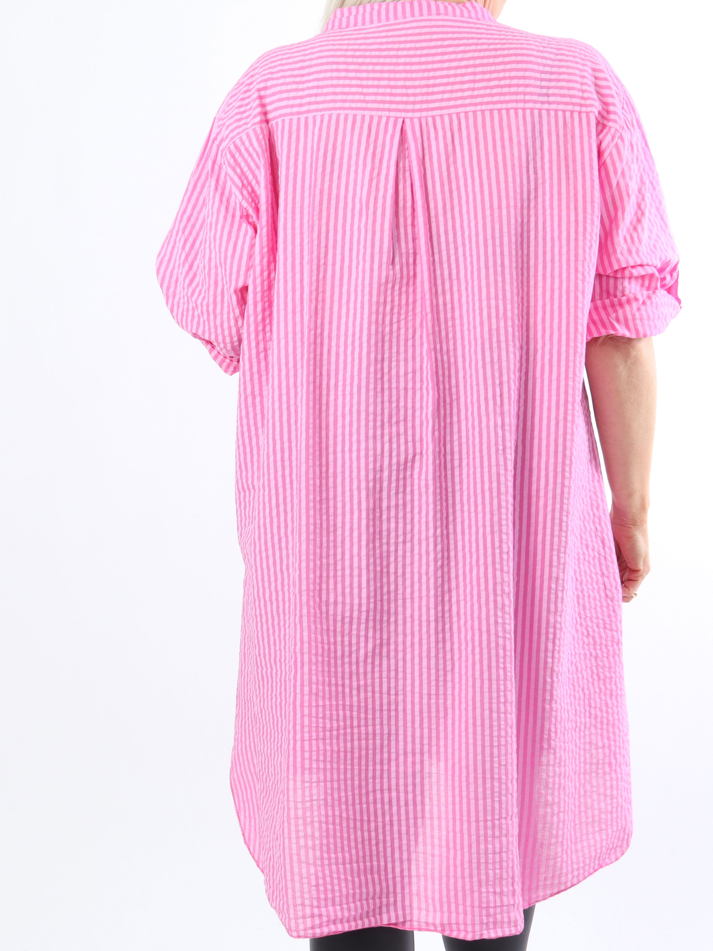 Bellis - Fed plus size skjorte i bæk og bølge