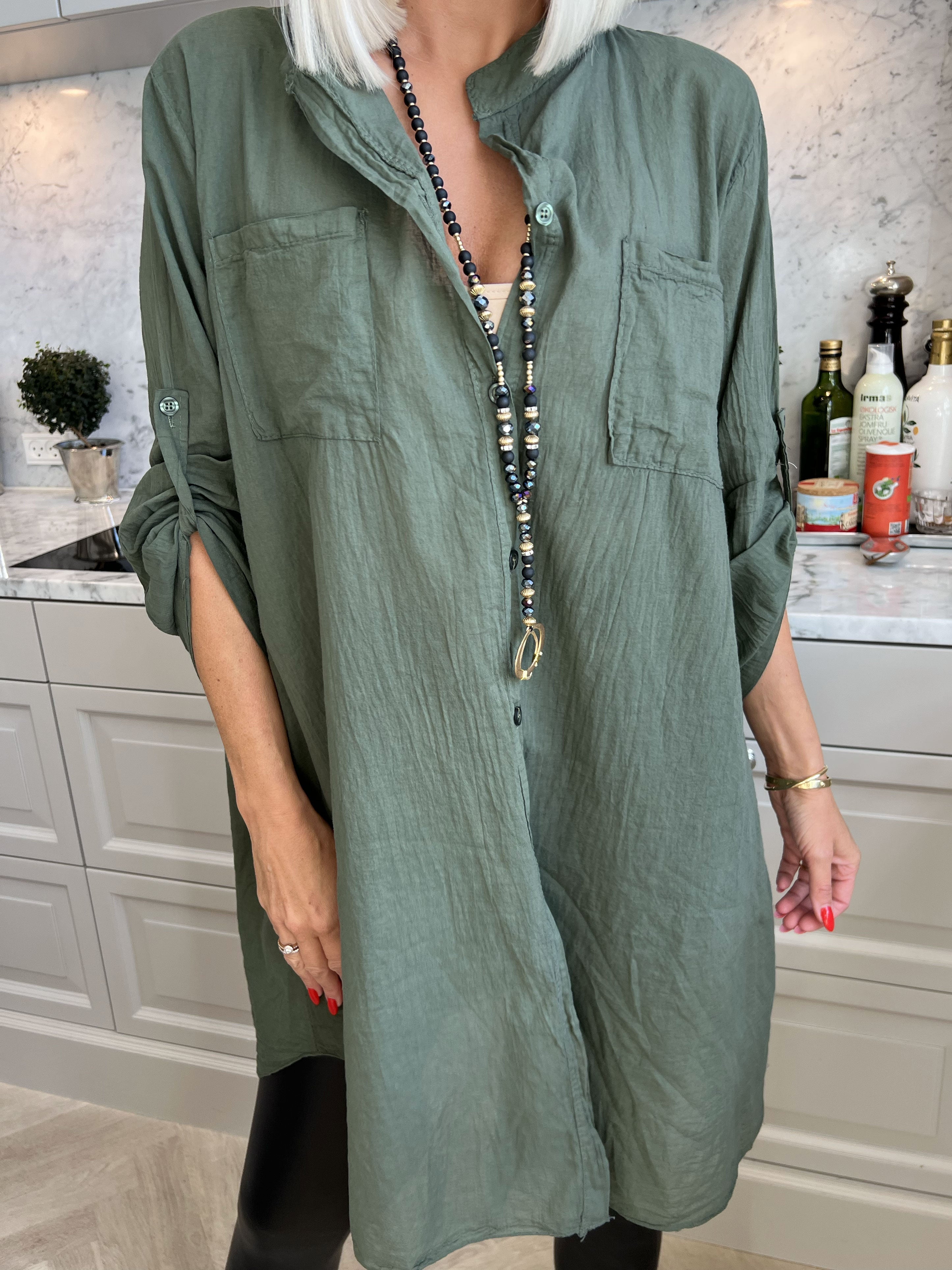 Berna plain - Skjorte med lommer