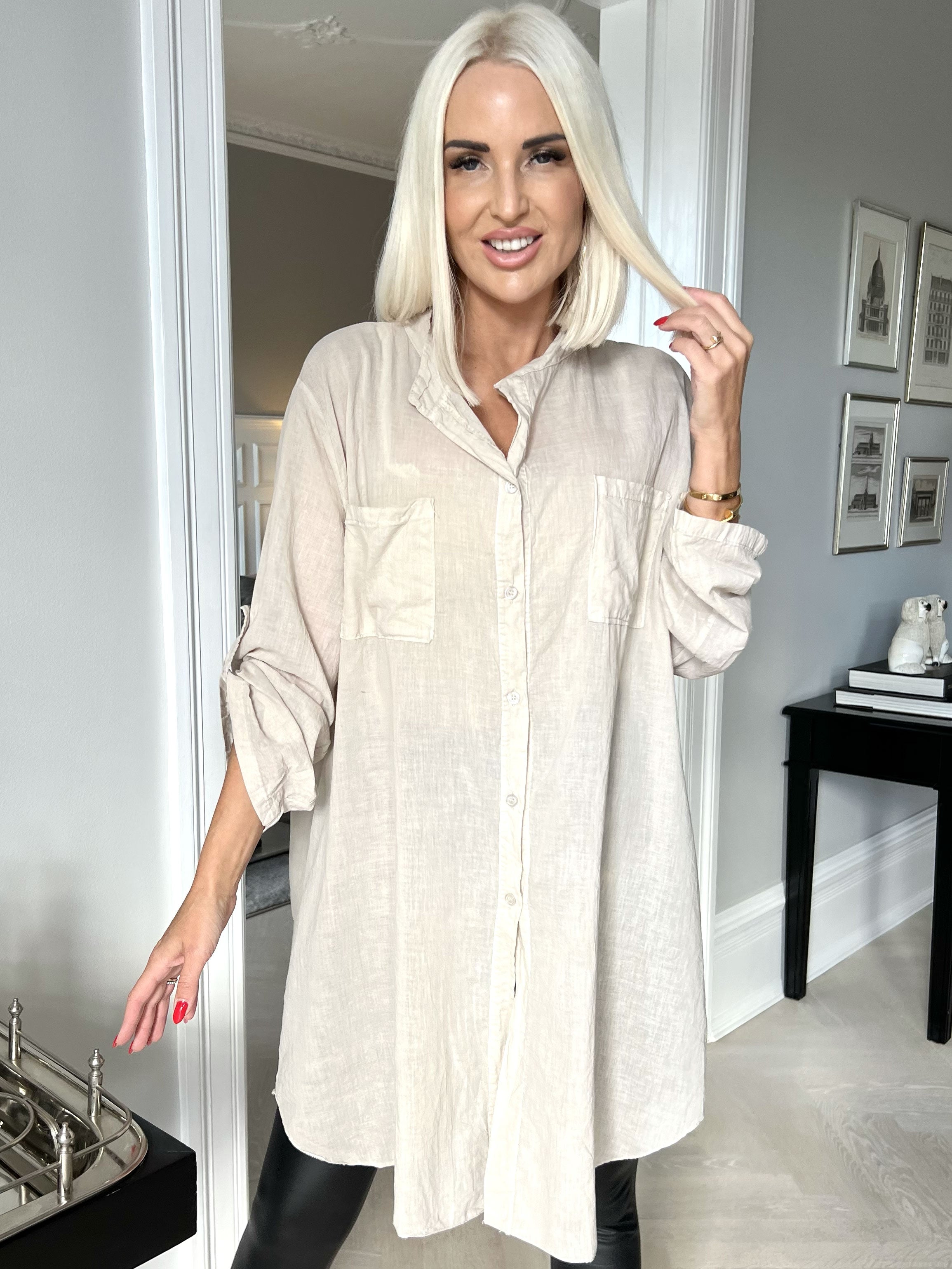 Berna plain - Skjorte med lommer