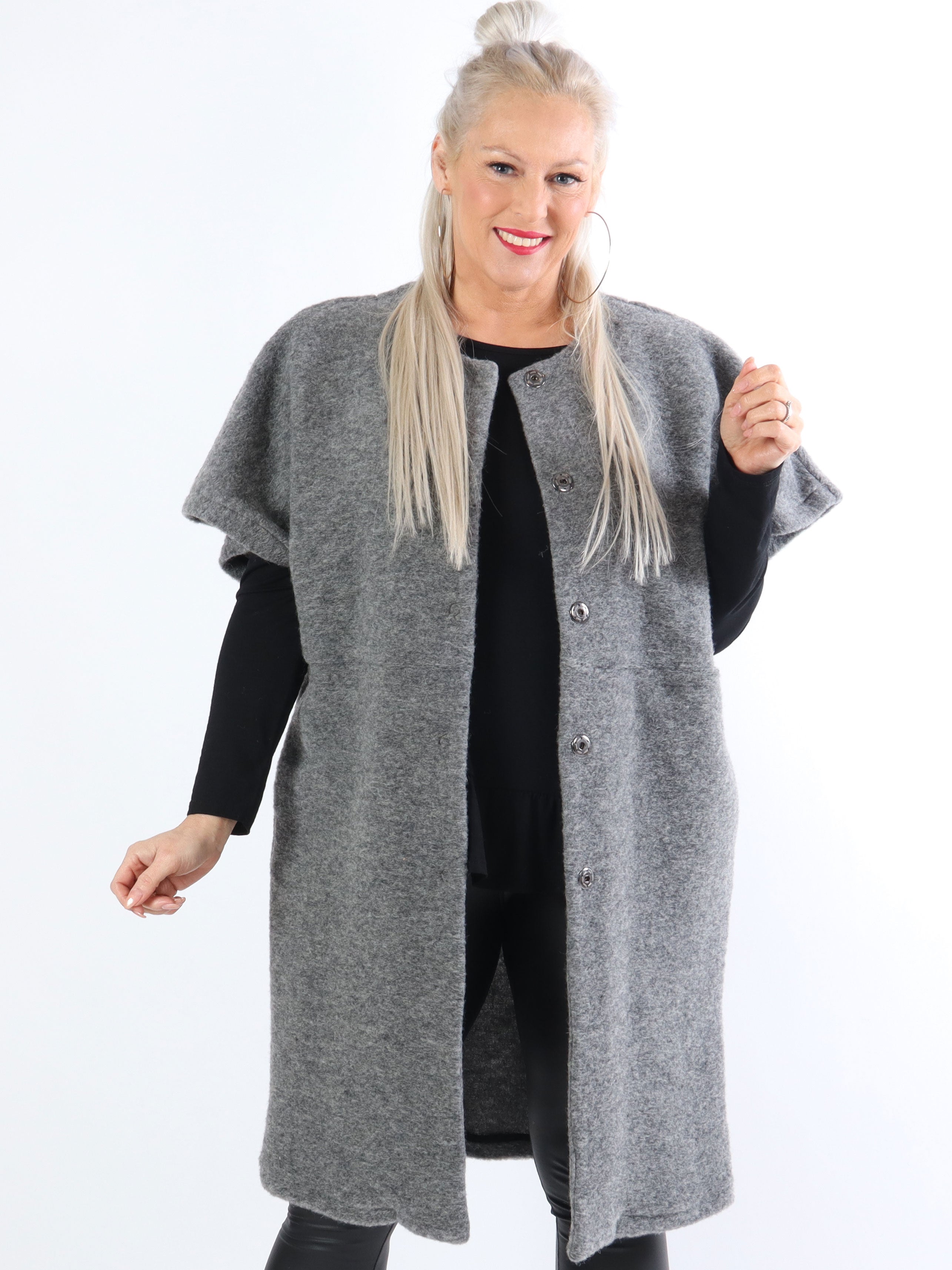 Bianca - Blød lun vest med knapper