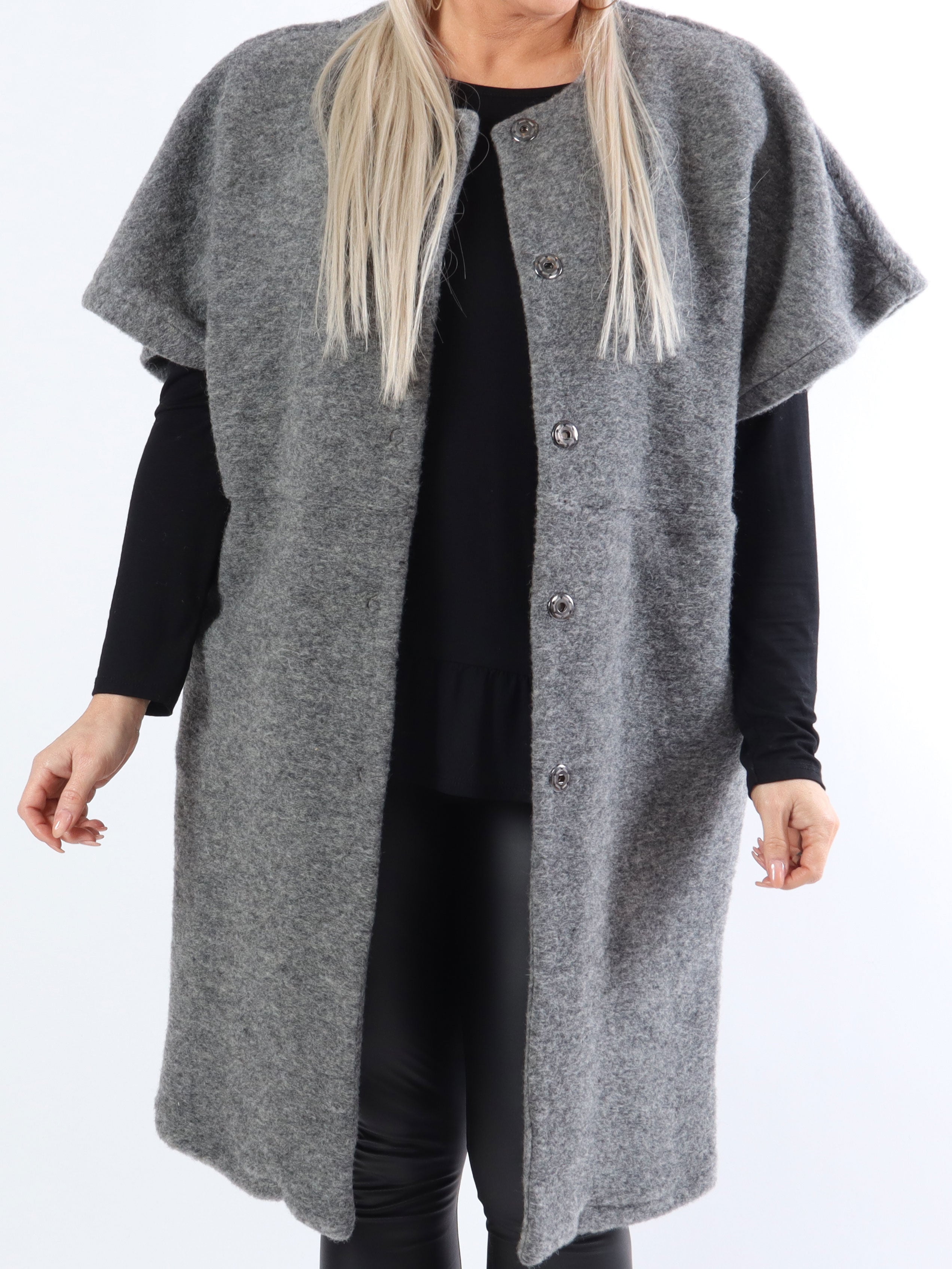 Bianca - Blød lun vest med knapper