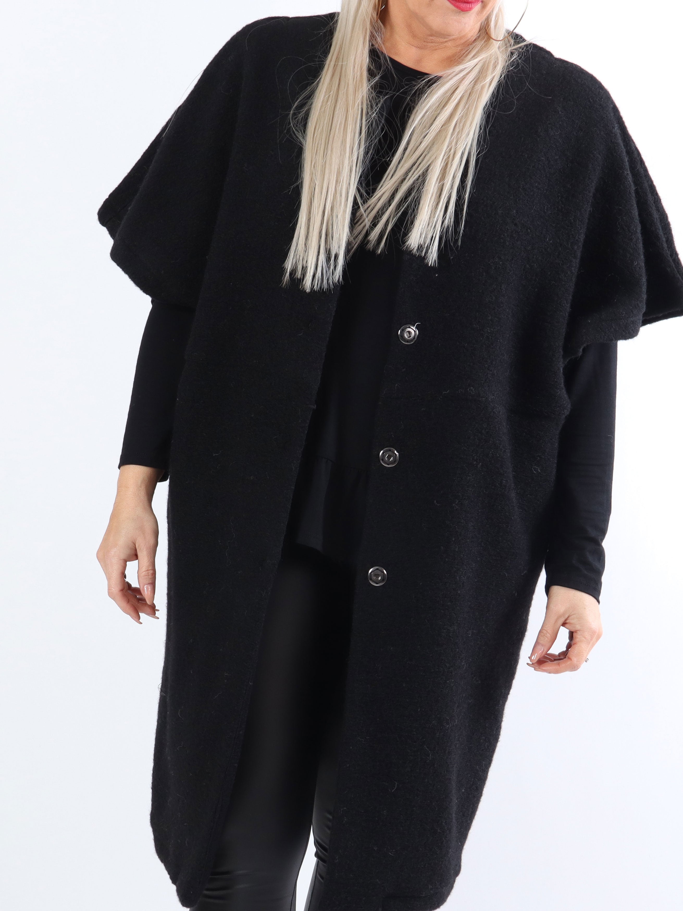 Bianca - Blød lun vest med knapper