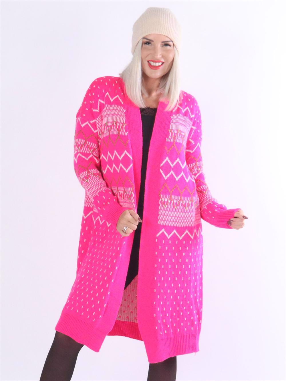 Brandi - Mønstret strikcardigan