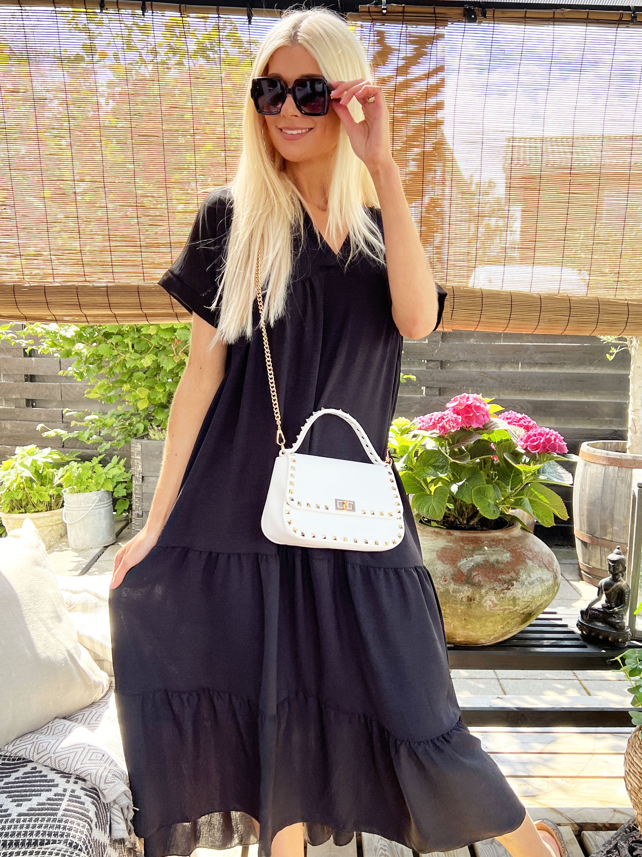 Branka - Lang kjole med v-udskæring