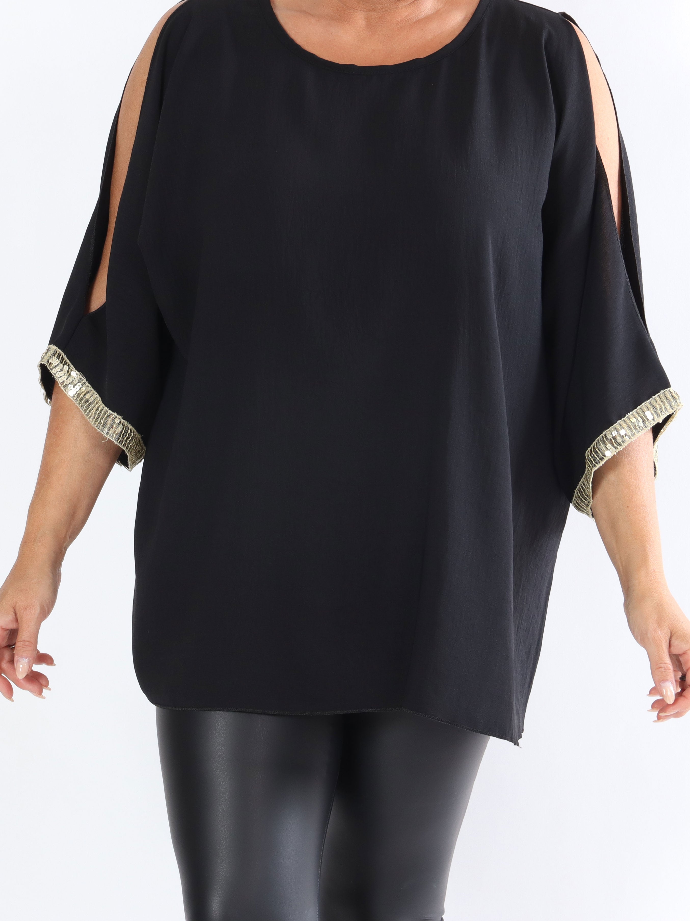 Capri -  Plus size tunika med pailletter